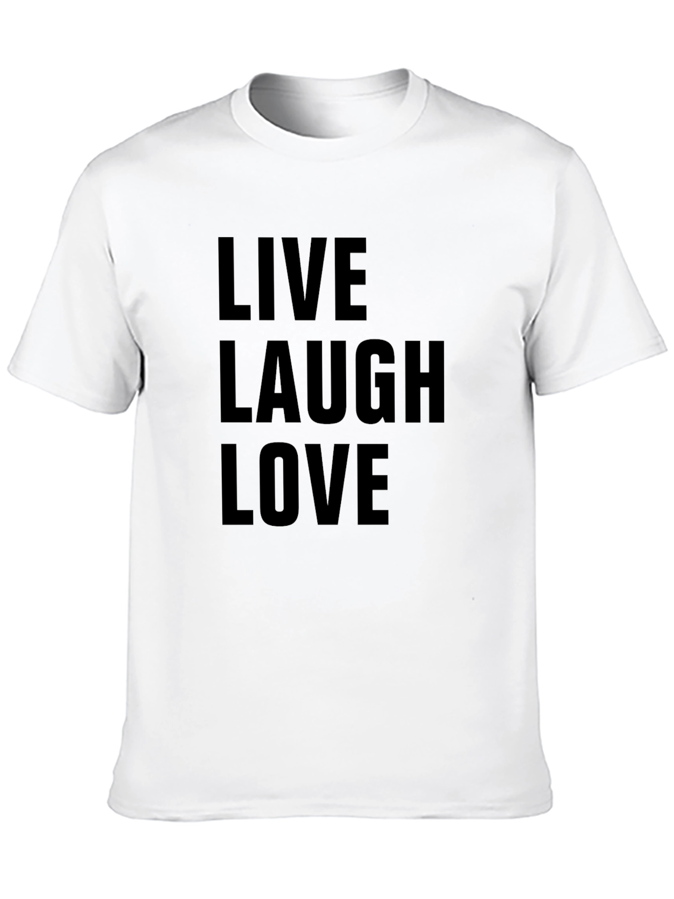 Live Laugh Love Graphic Tee - Black Cotton T-Shirt
