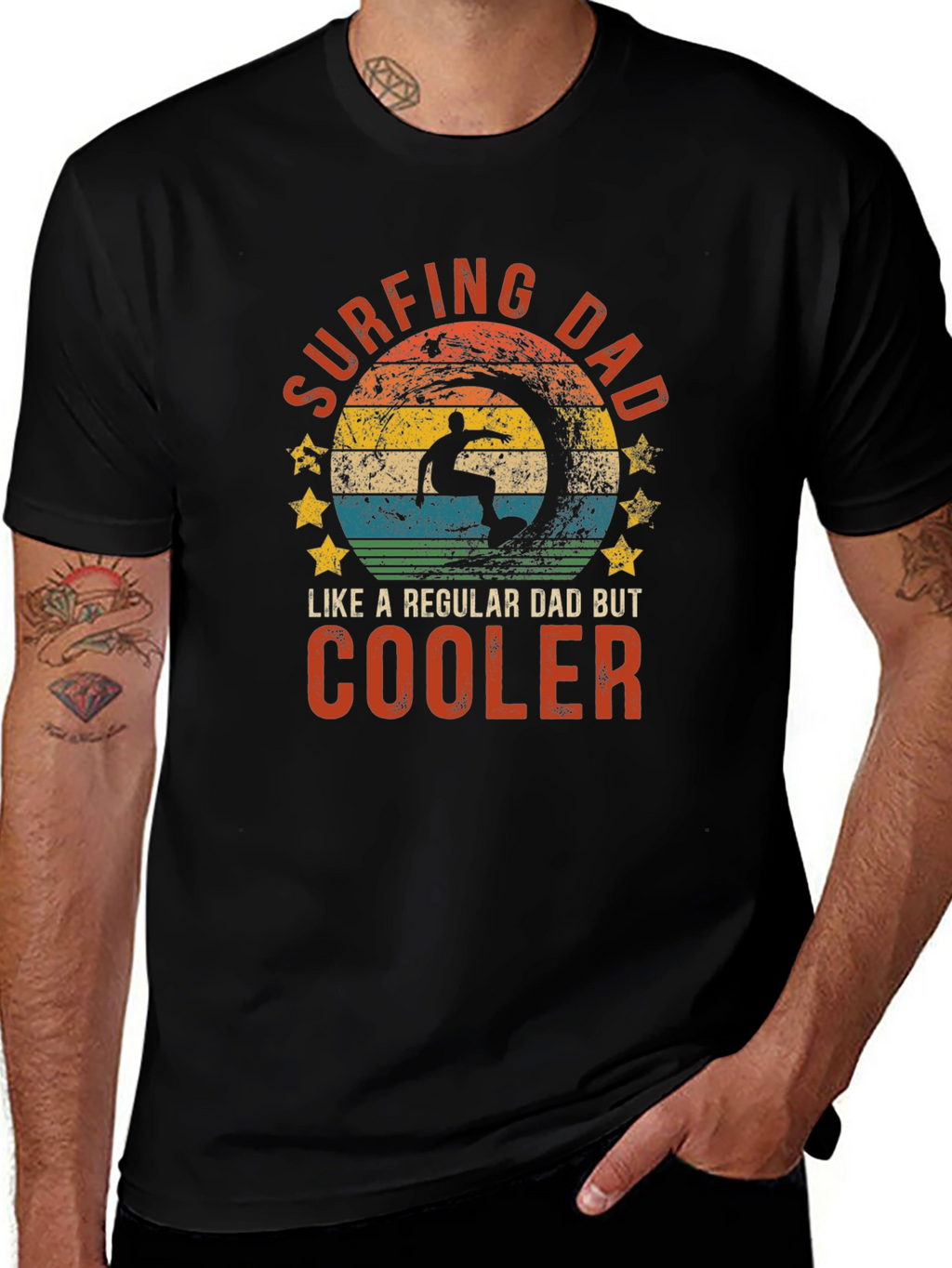 Surfing Dad T-Shirt - Cool Dad Tee