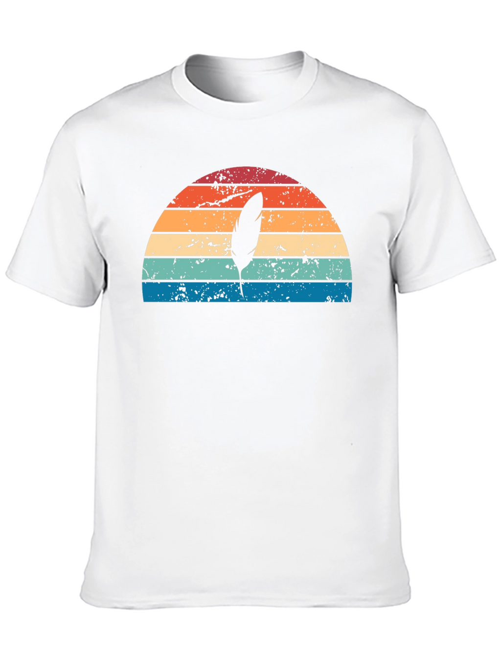 Retro Feather Sunset Graphic Tee