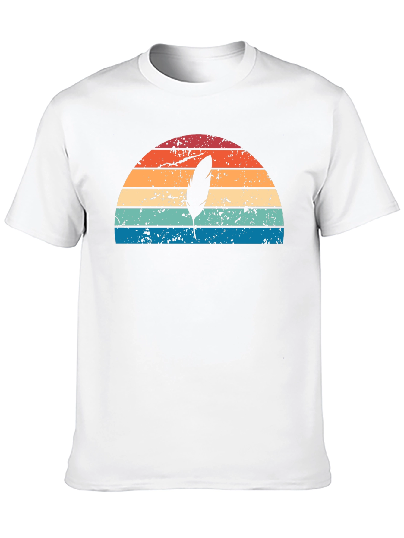 Retro Feather Sunset Graphic Tee