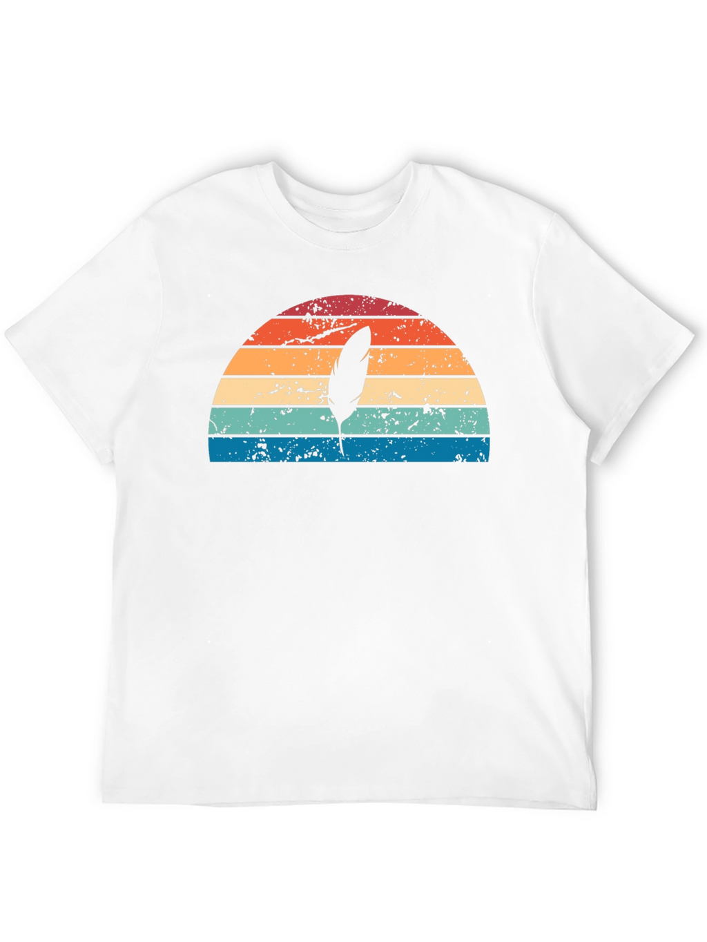 Retro Feather Sunset Graphic Tee