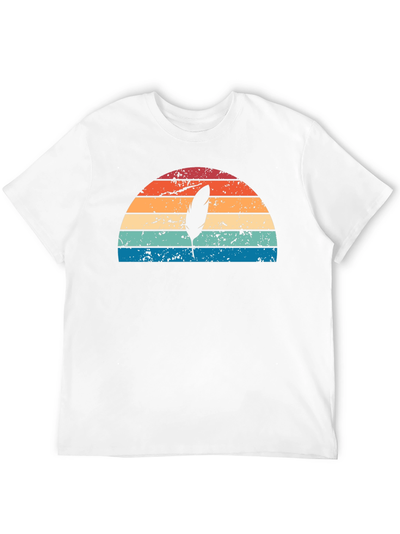 Retro Feather Sunset Graphic Tee