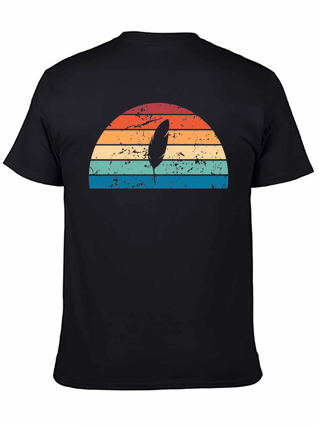 Retro Feather Sunset Graphic Tee