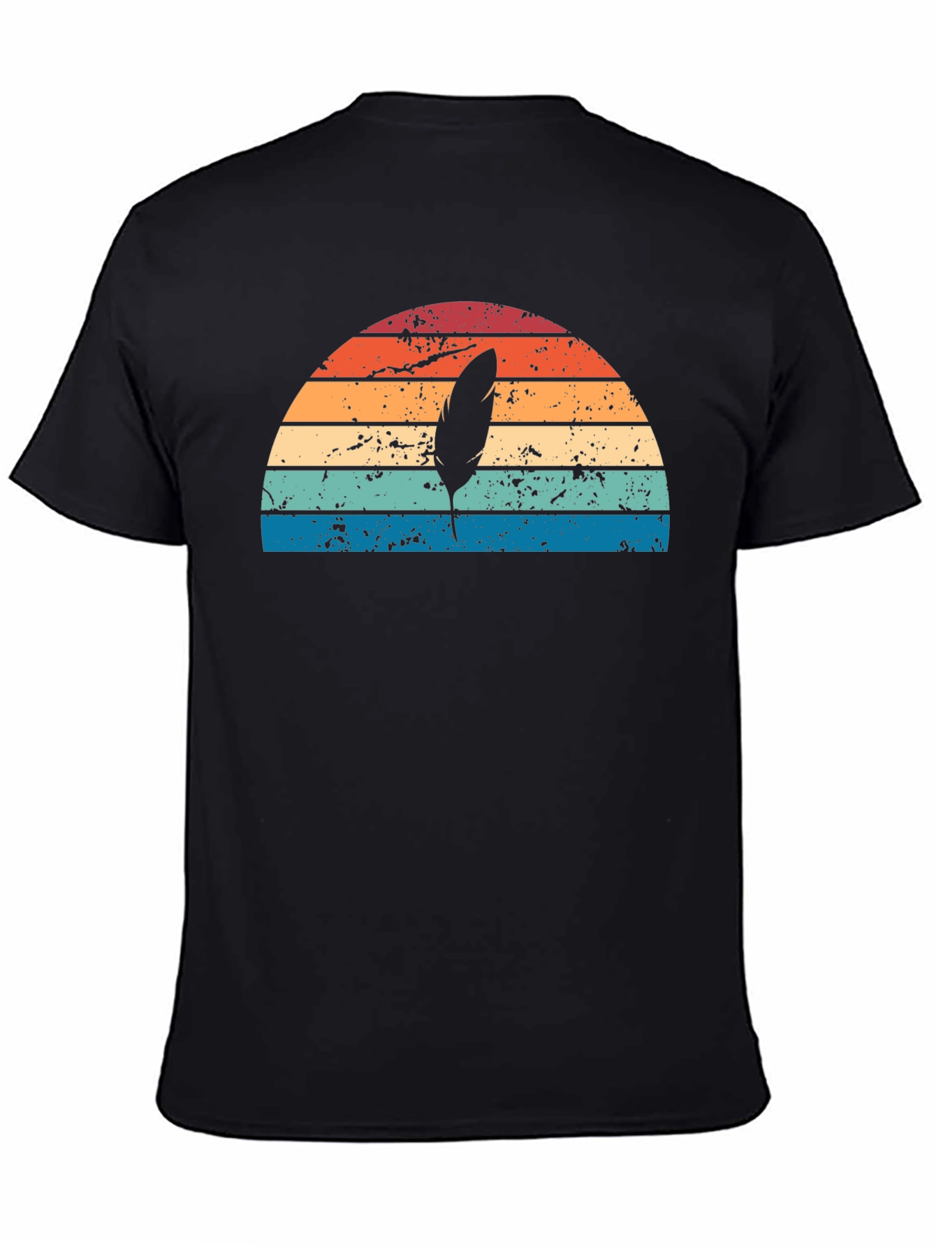 Retro Feather Sunset Graphic Tee