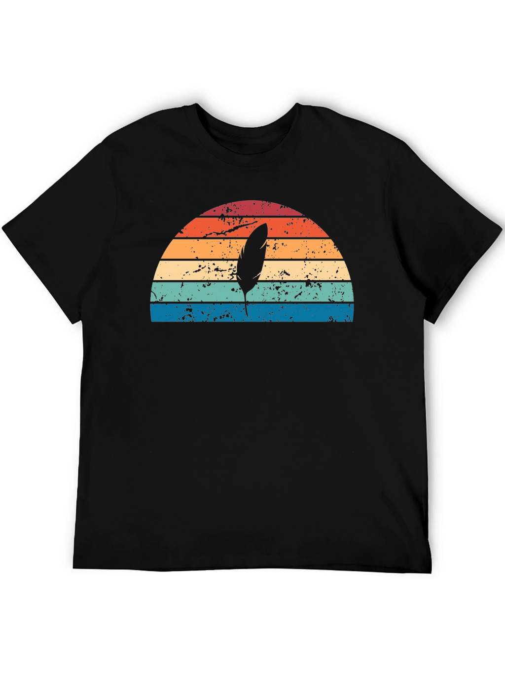 Retro Feather Sunset Graphic Tee