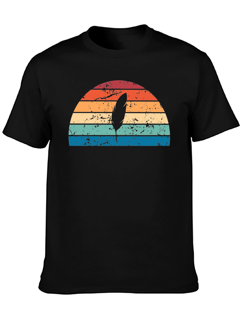 Retro Feather Sunset Graphic Tee
