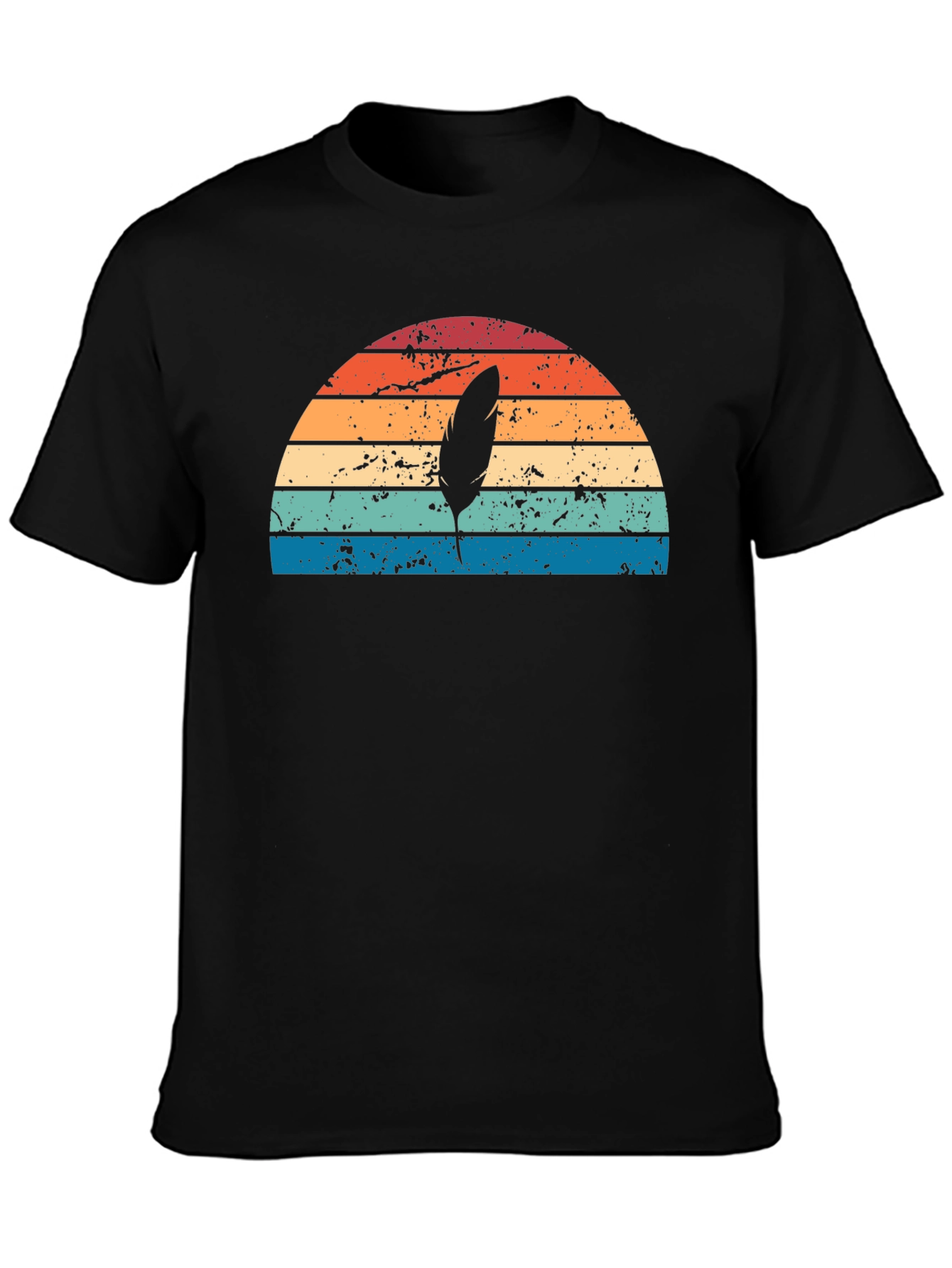 Retro Feather Sunset Graphic Tee