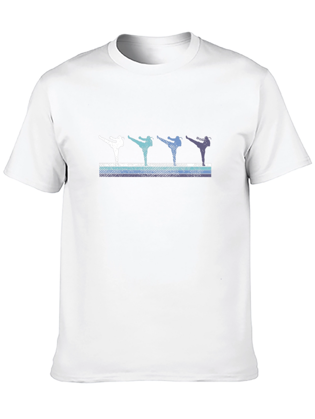 Retro Karate Kick T-Shirt - Black