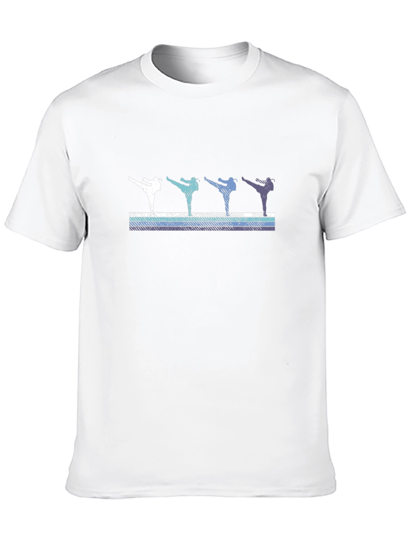 Retro Karate Kick T-Shirt - Black