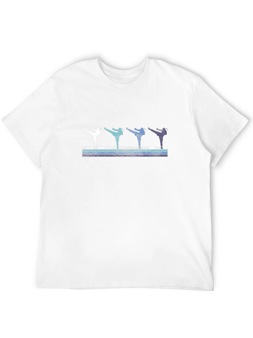 Retro Karate Kick T-Shirt - Black