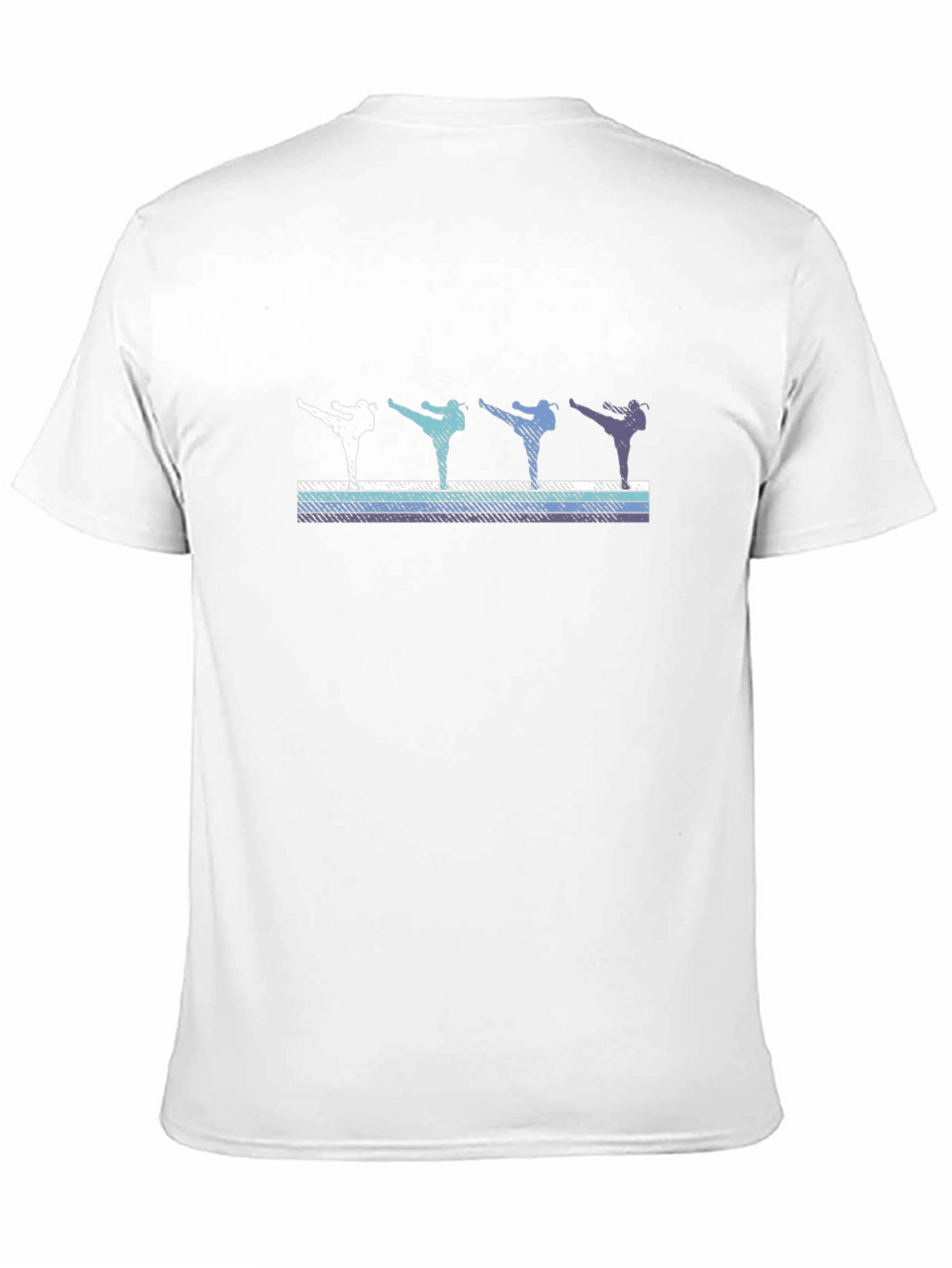 Retro Karate Kick T-Shirt - Black