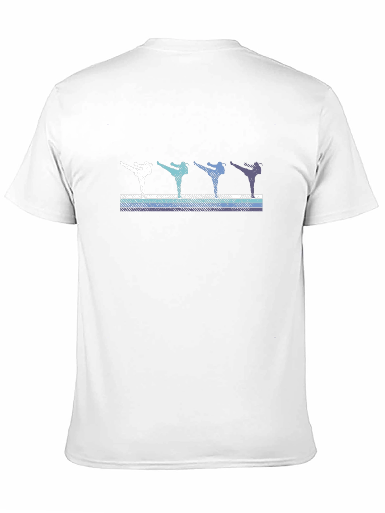 Retro Karate Kick T-Shirt - Black