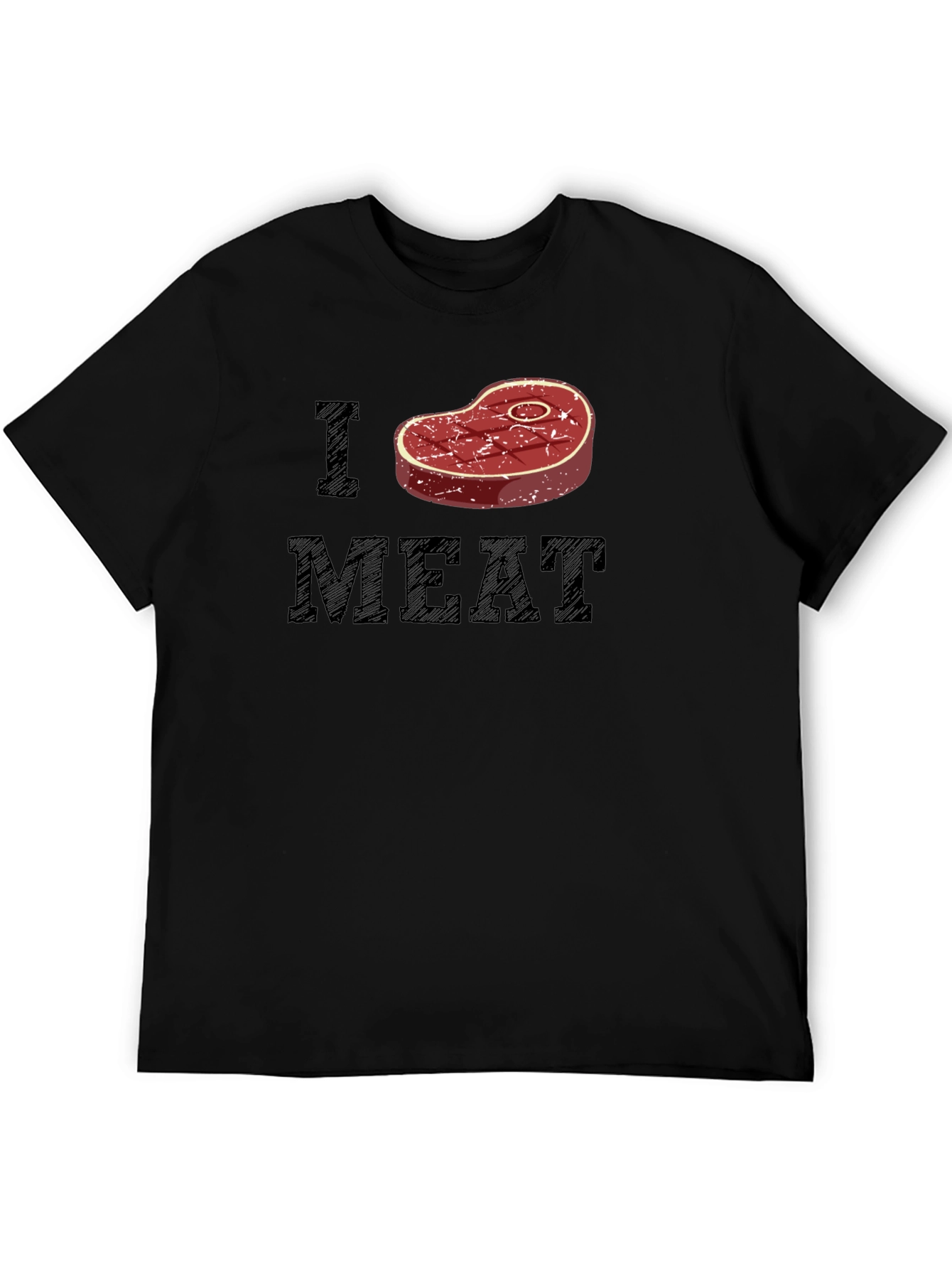 I Heart Meat T-Shirt - Black Graphic Tee