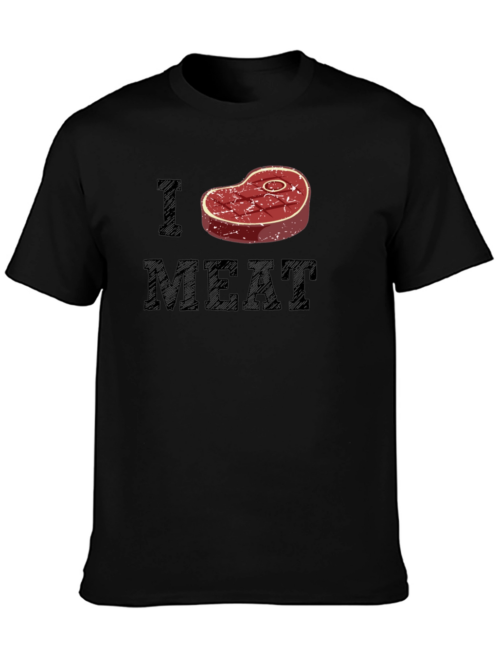 I Heart Meat T-Shirt - Black Graphic Tee