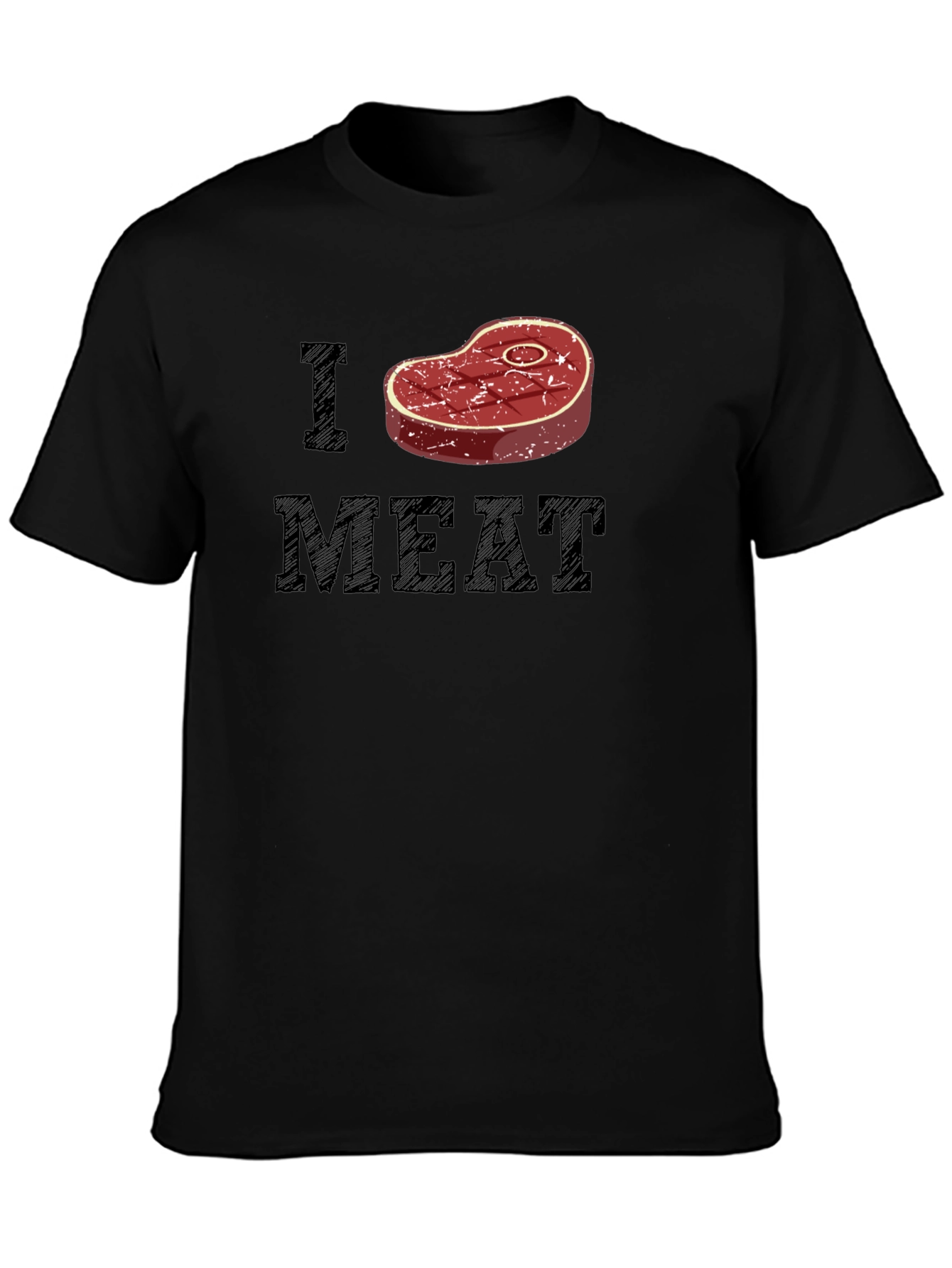 I Heart Meat T-Shirt - Black Graphic Tee