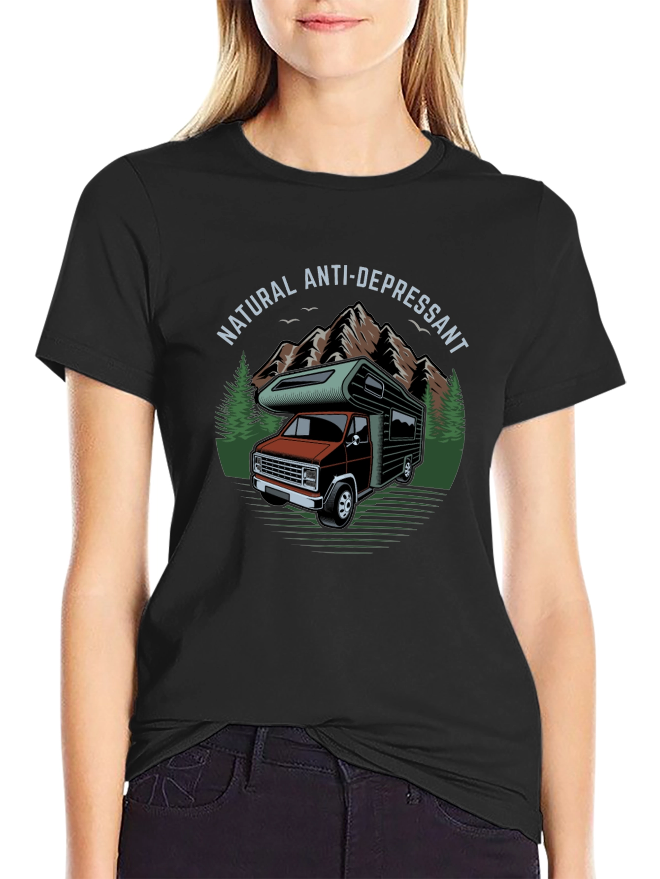 Natural Anti-Depressant Camper Van Graphic T-Shirt