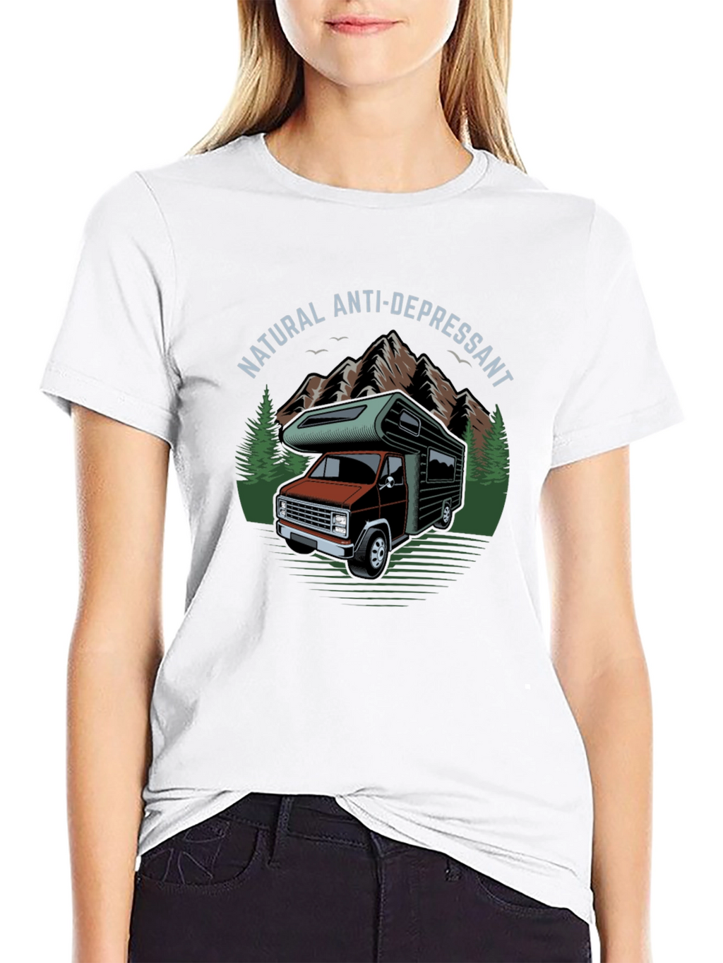 Natural Anti-Depressant Camper Van Graphic T-Shirt