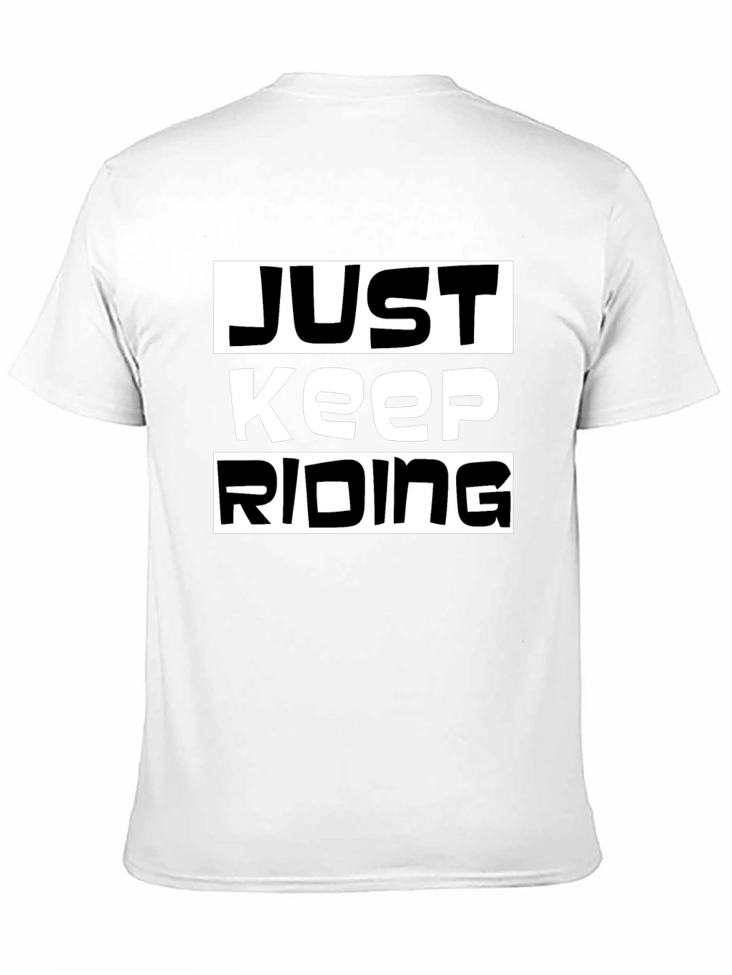 Just Keep Riding Black Graphic Tee