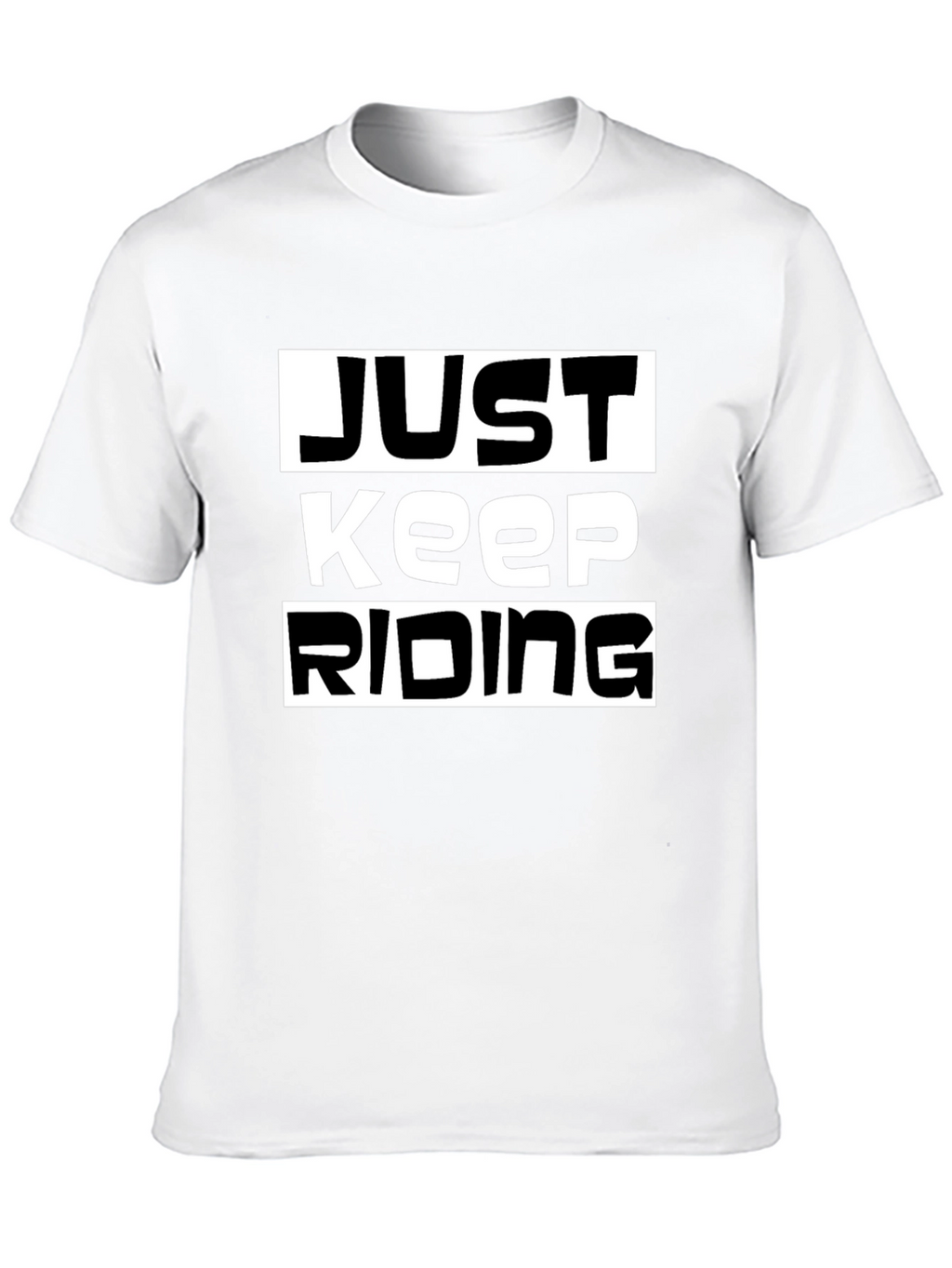 Just Keep Riding Black Graphic Tee