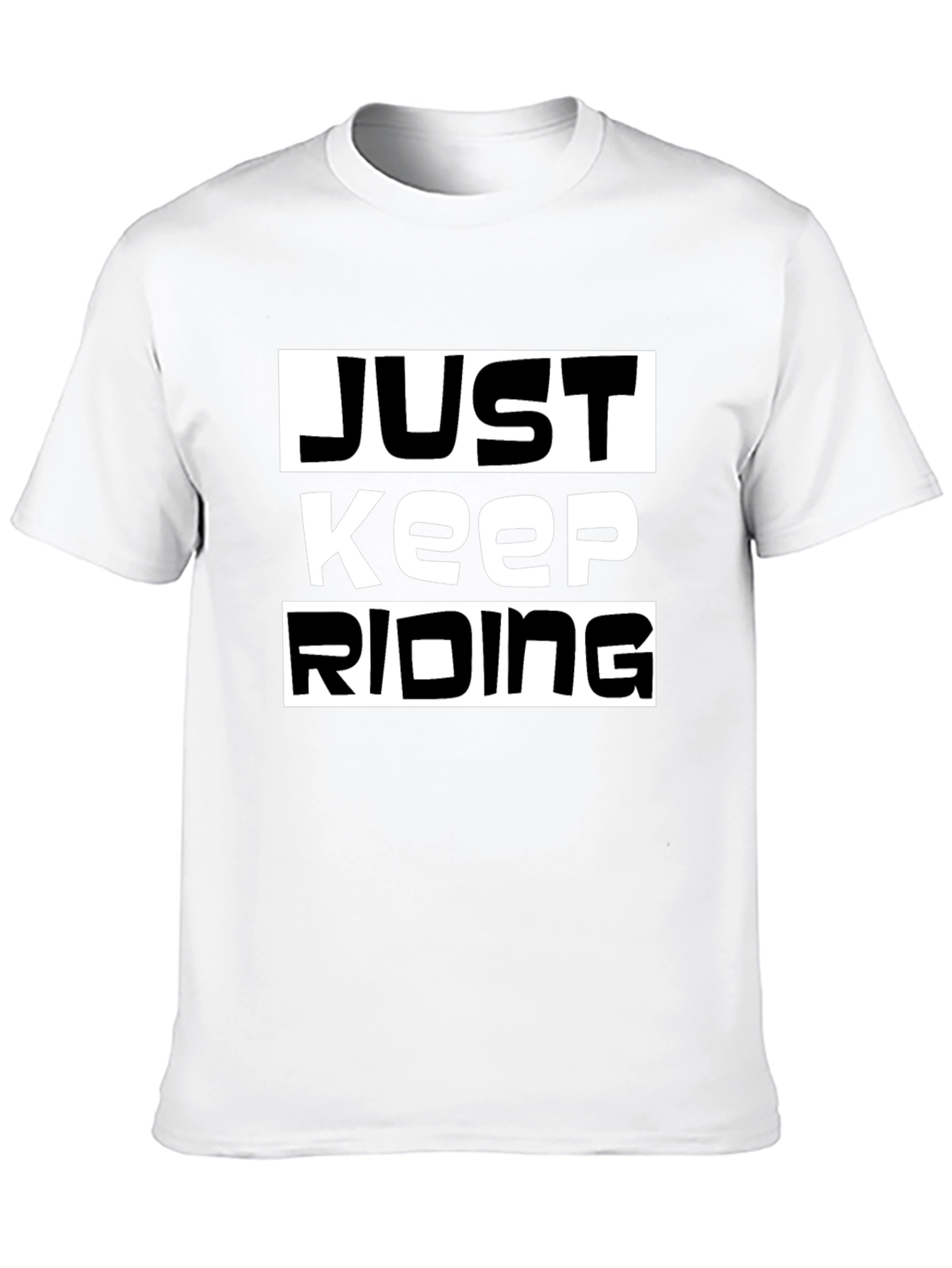 Just Keep Riding Black Graphic Tee