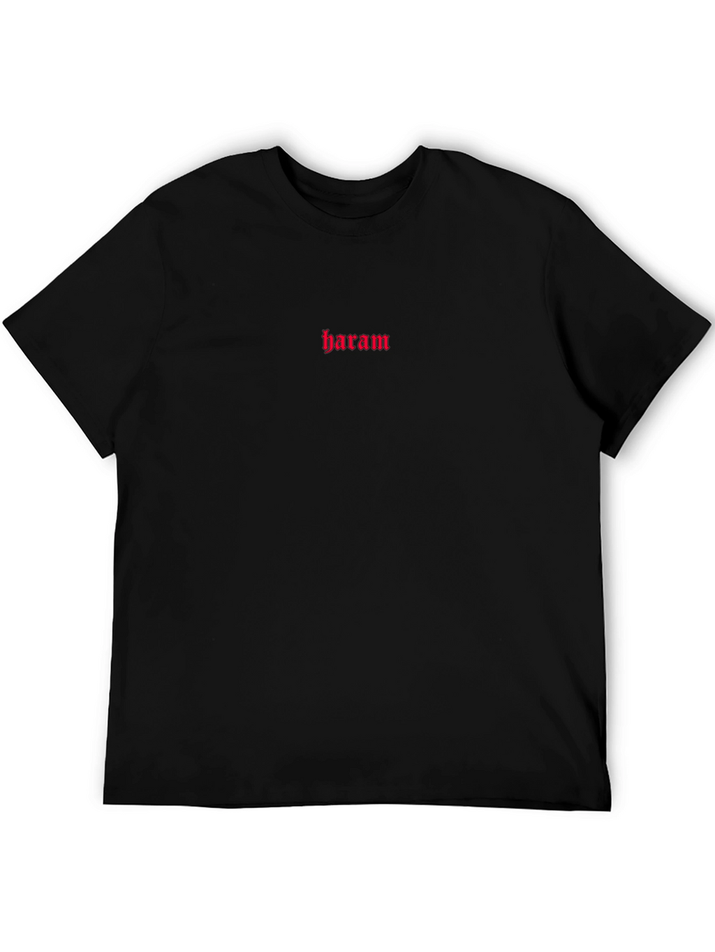 Red Haram Print Black T-Shirt