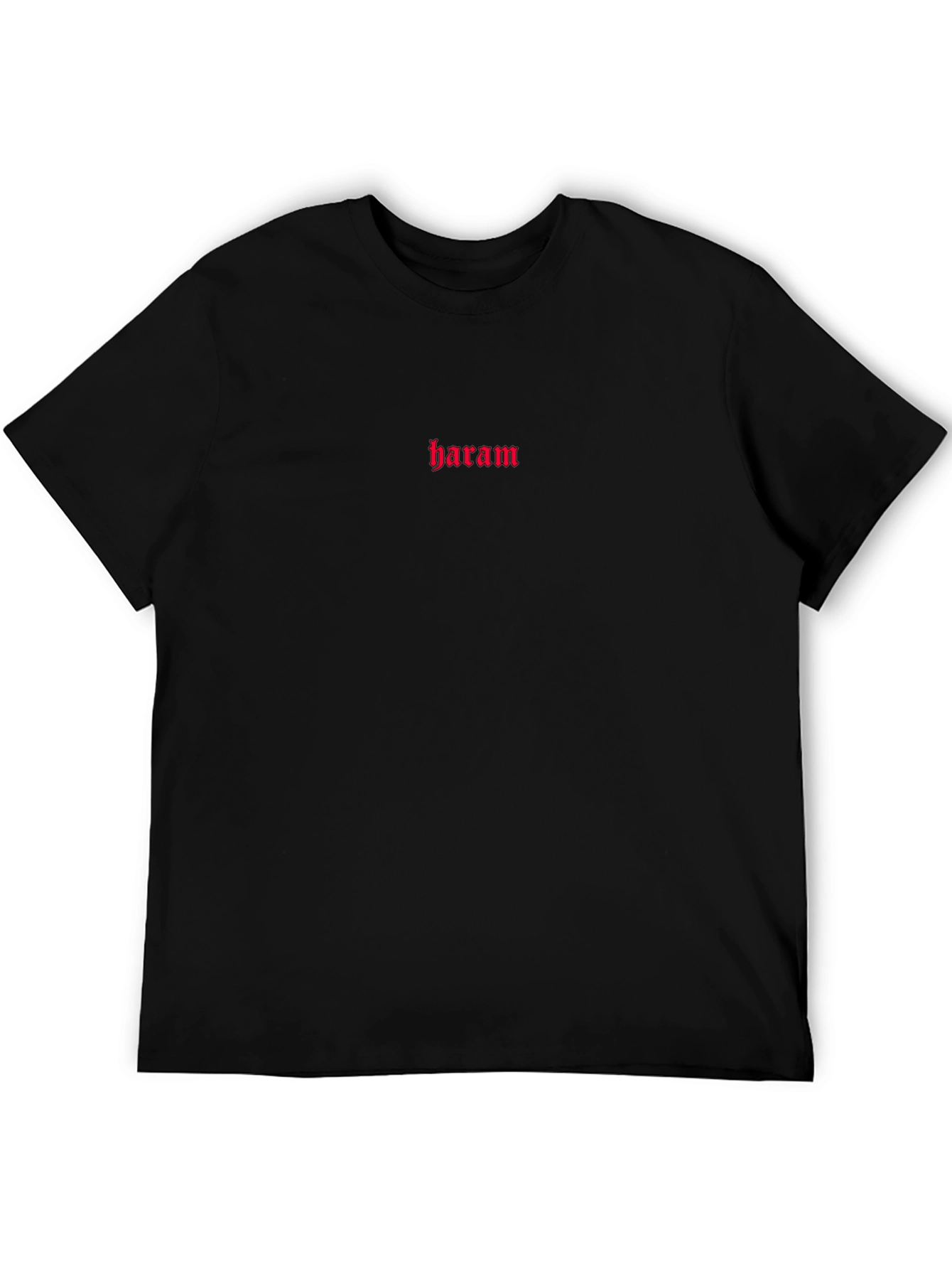 Red Haram Print Black T-Shirt