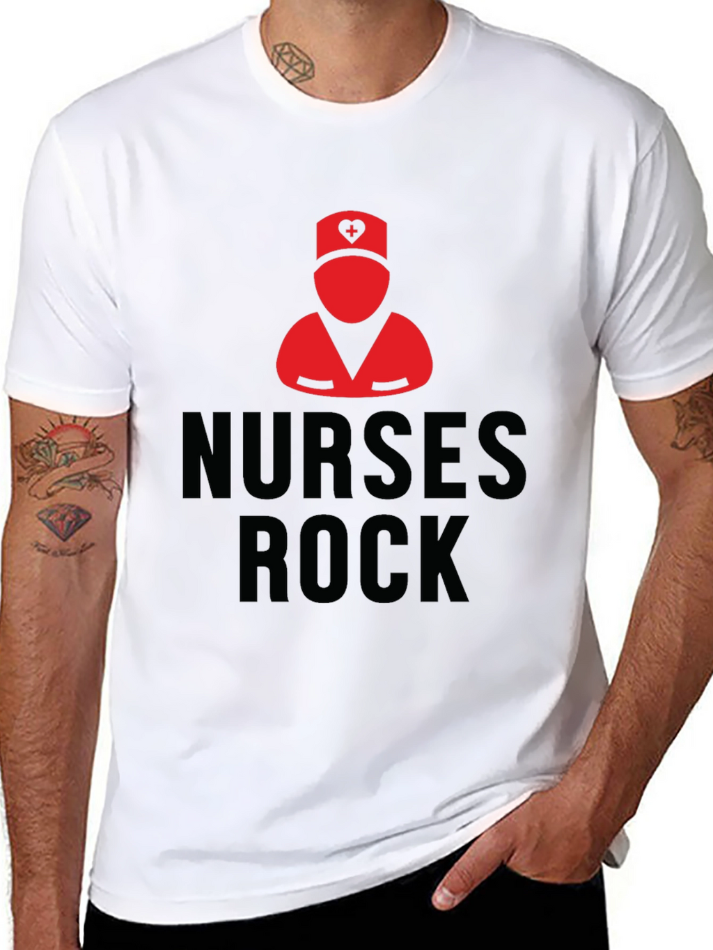 Nurses Rock Black T-Shirt | Nurse Pride Apparel