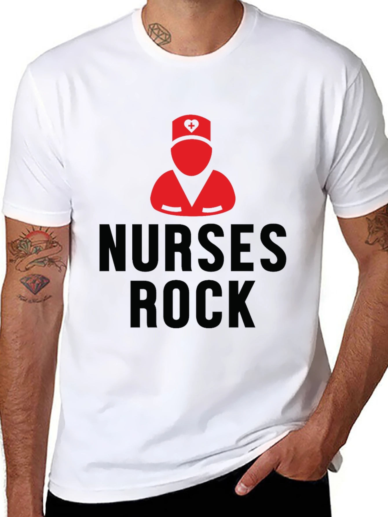 Nurses Rock Black T-Shirt | Nurse Pride Apparel