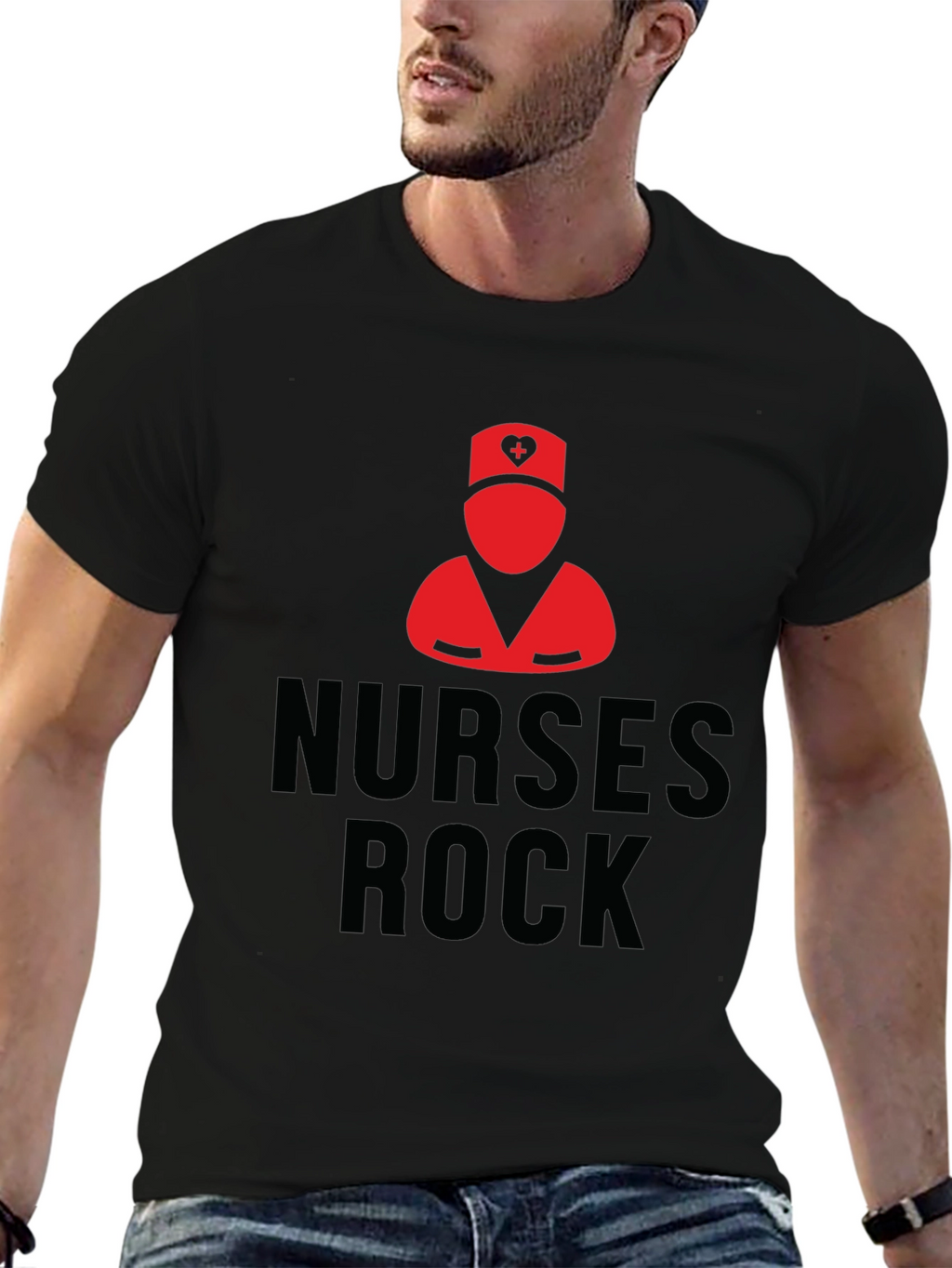 Nurses Rock Black T-Shirt | Nurse Pride Apparel