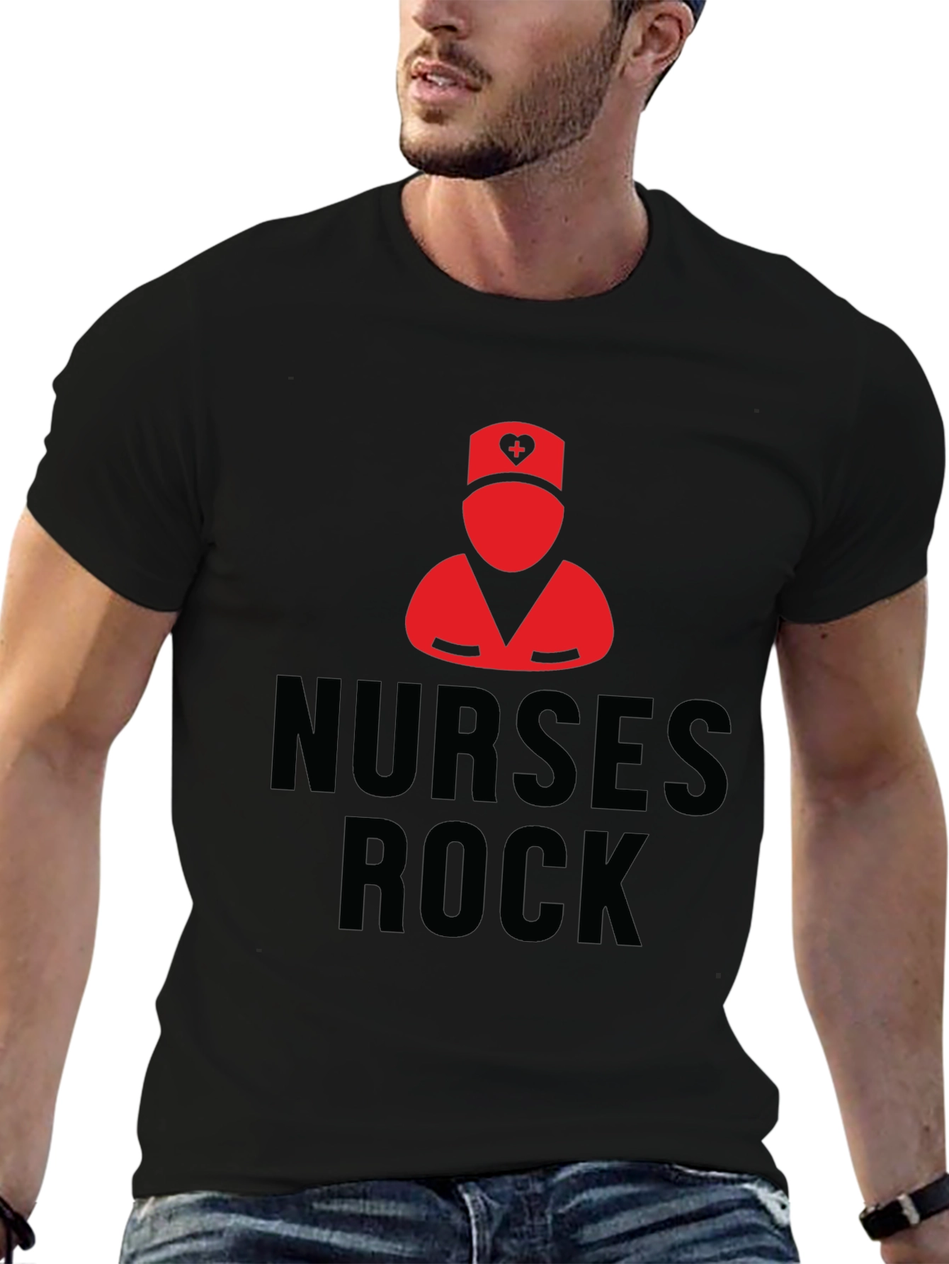 Nurses Rock Black T-Shirt | Nurse Pride Apparel