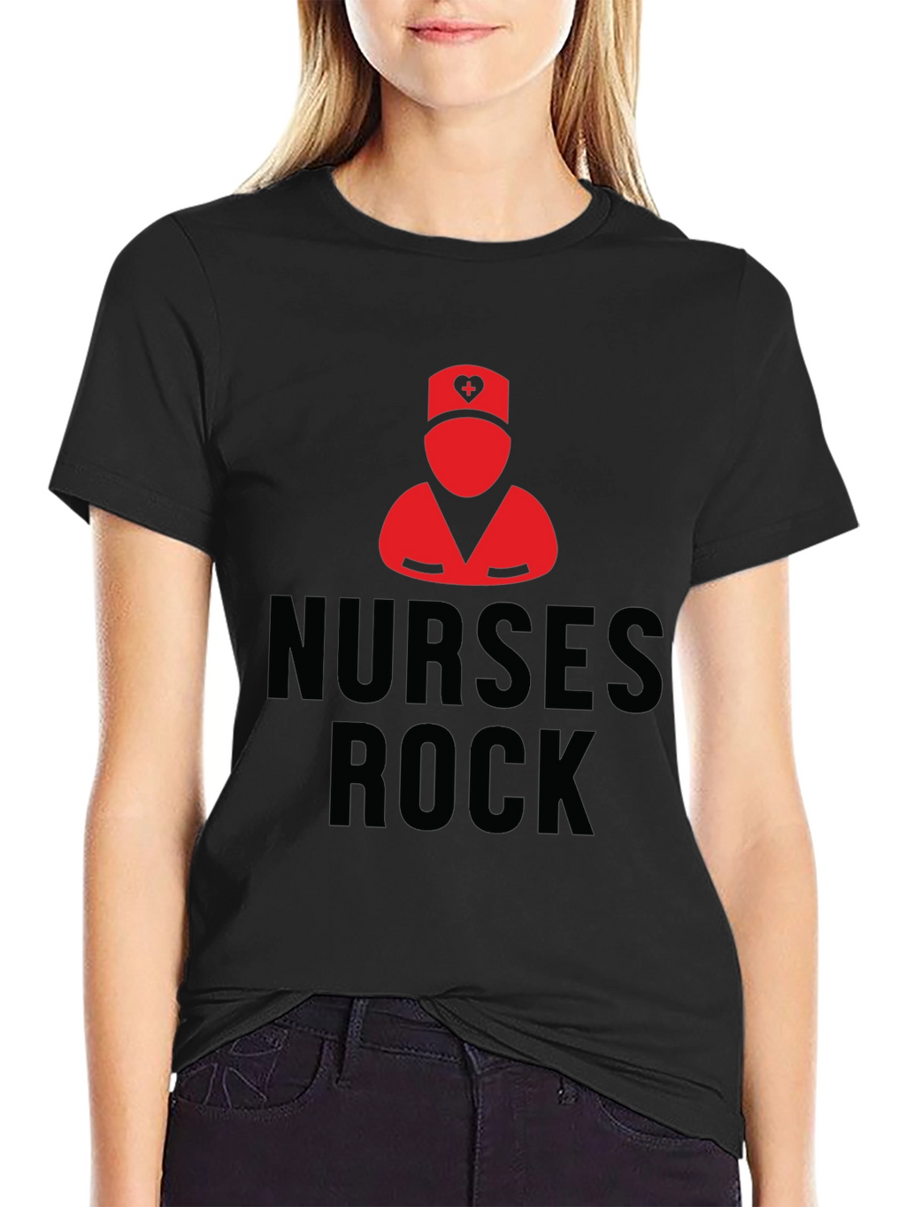 Nurses Rock Black T-Shirt | Nurse Pride Apparel