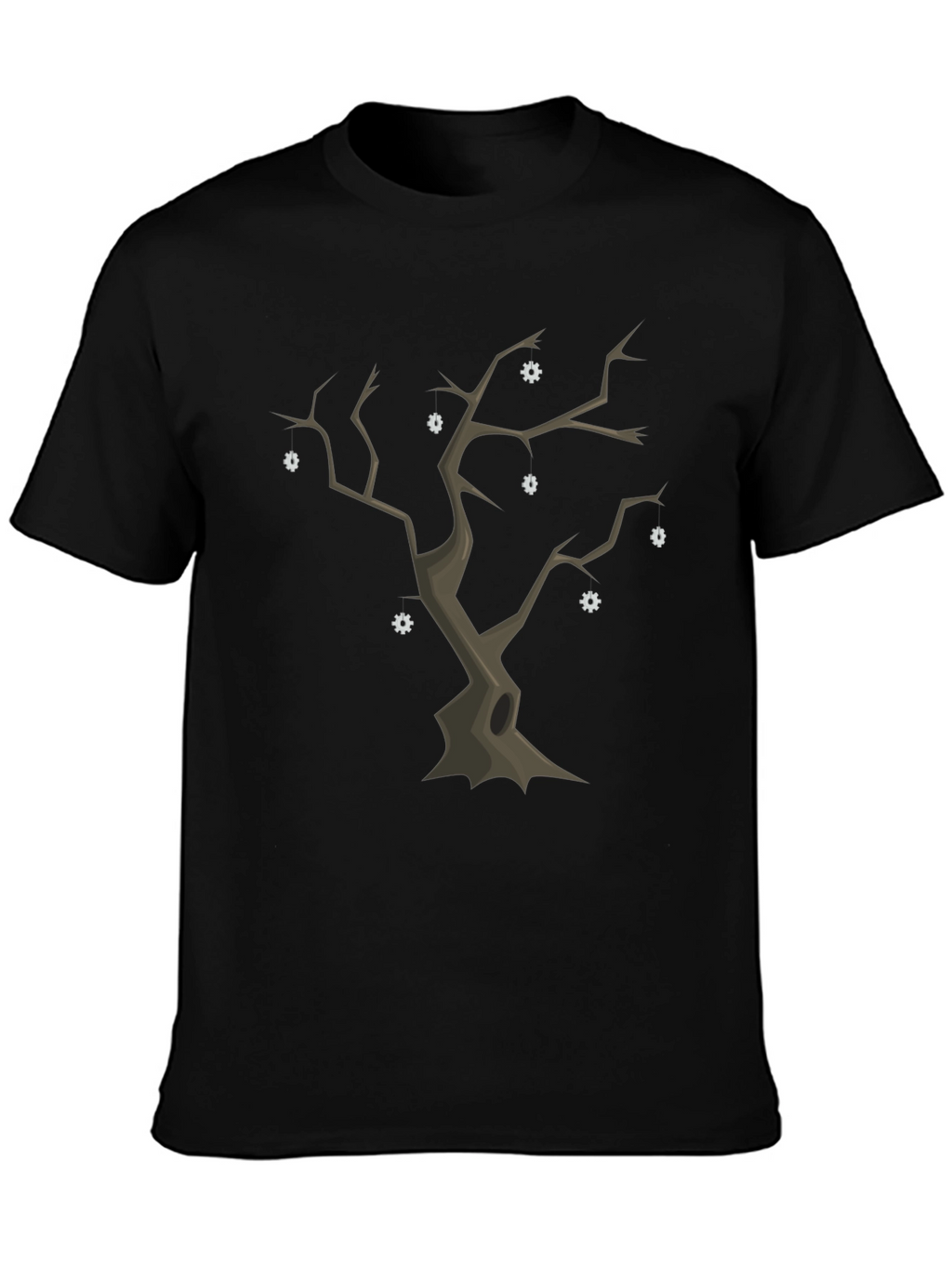 Spooky Tree Graphic Tee - Unique Halloween Shirt