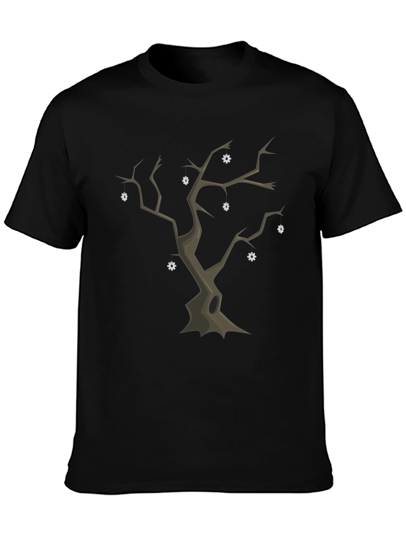 Spooky Tree Graphic Tee - Unique Halloween Shirt
