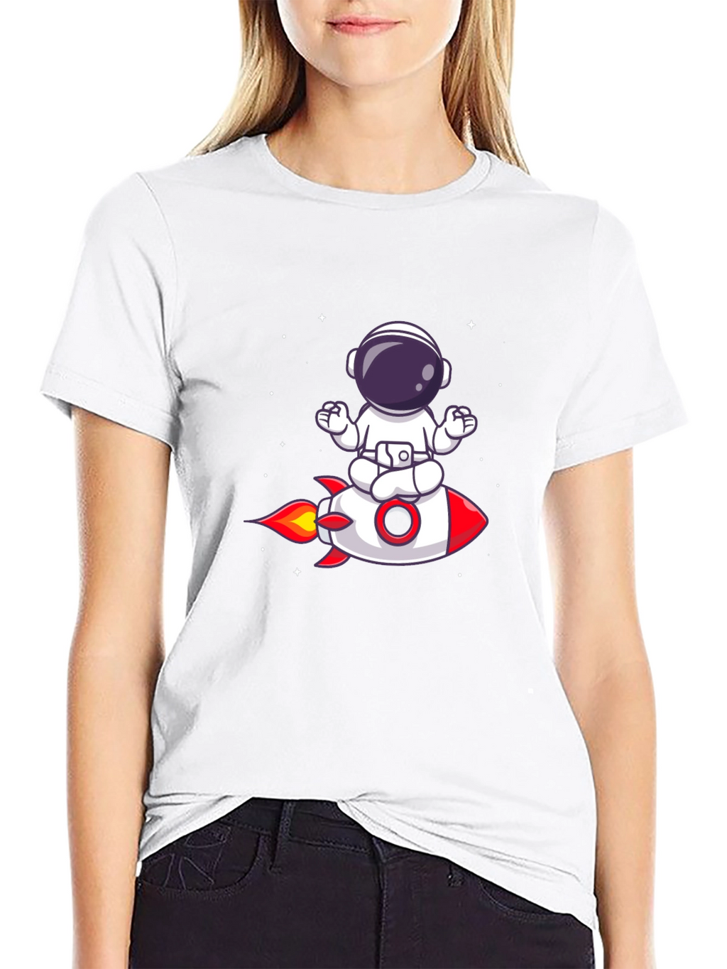 Astronaut Meditation Rocket T-Shirt