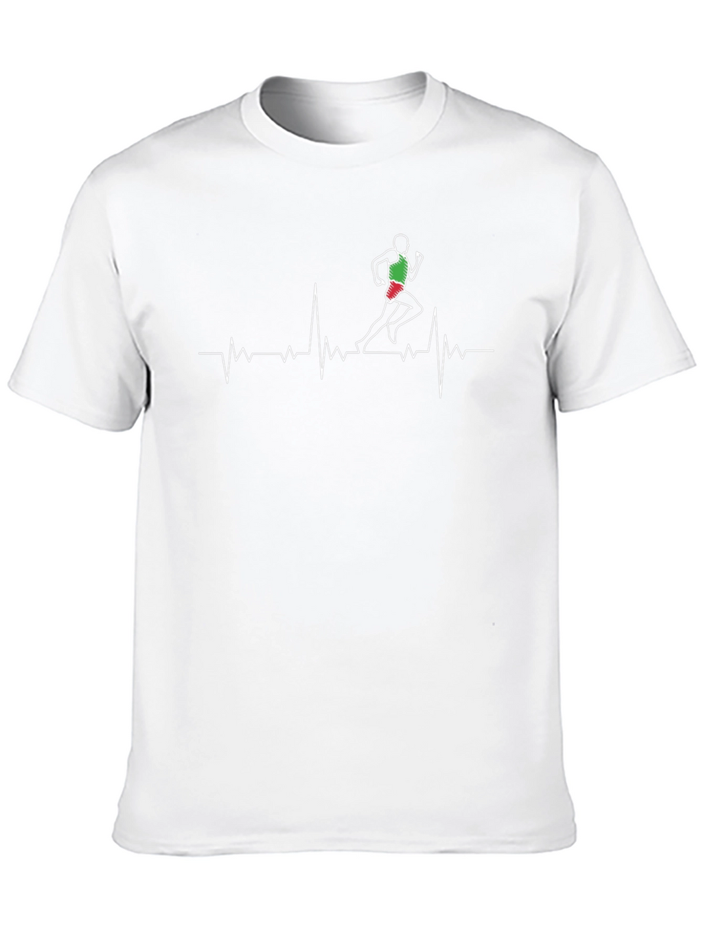 Runner Heartbeat T-Shirt - Black Stylish Graphic Tee