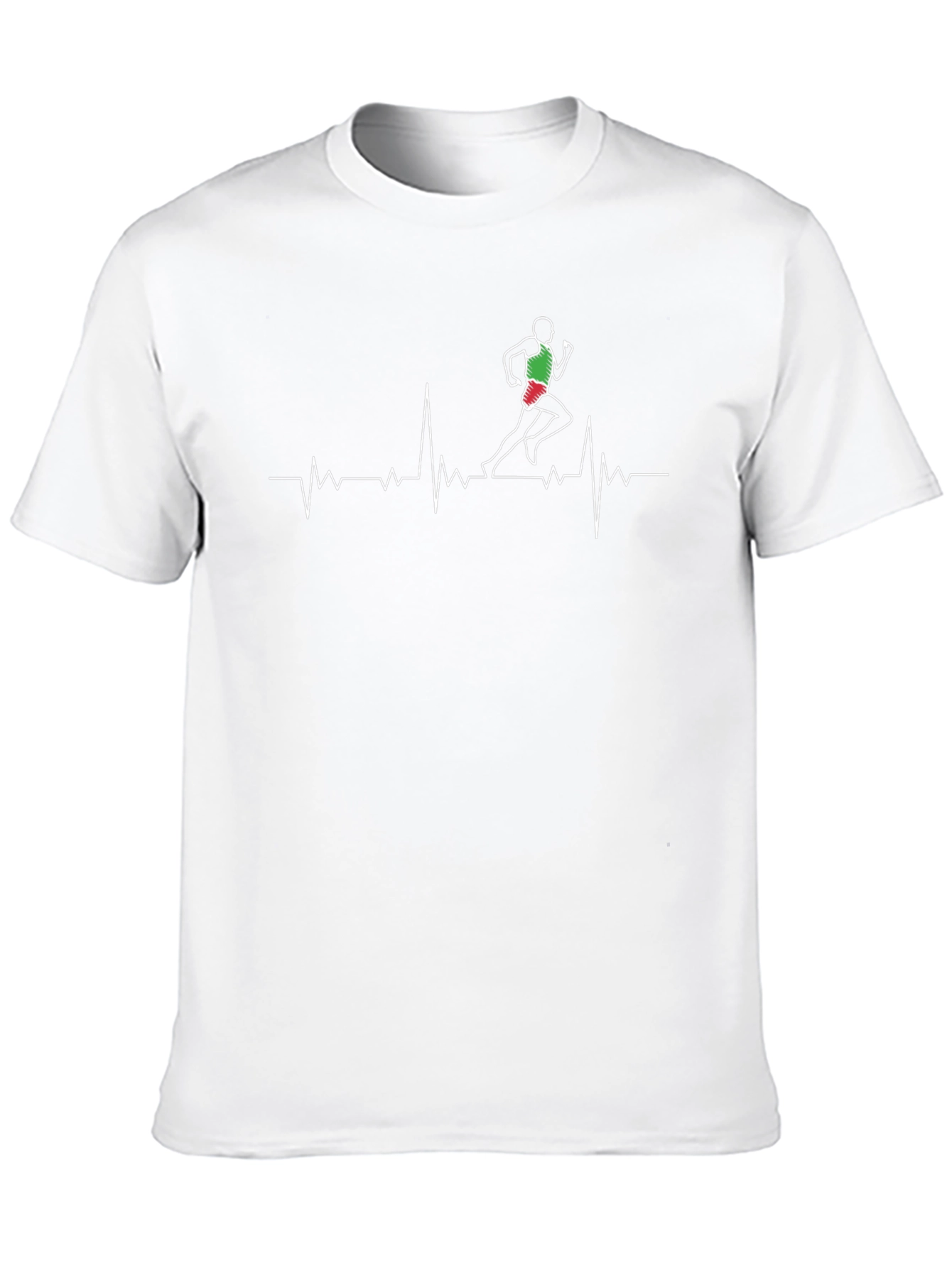 Runner Heartbeat T-Shirt - Black Stylish Graphic Tee
