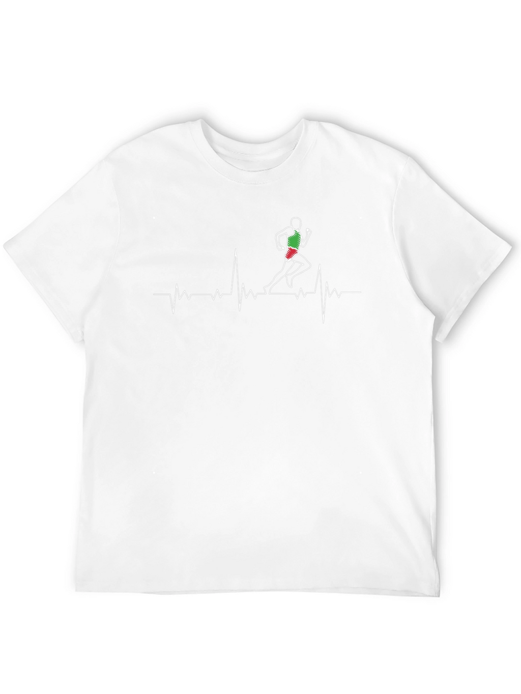 Runner Heartbeat T-Shirt - Black Stylish Graphic Tee