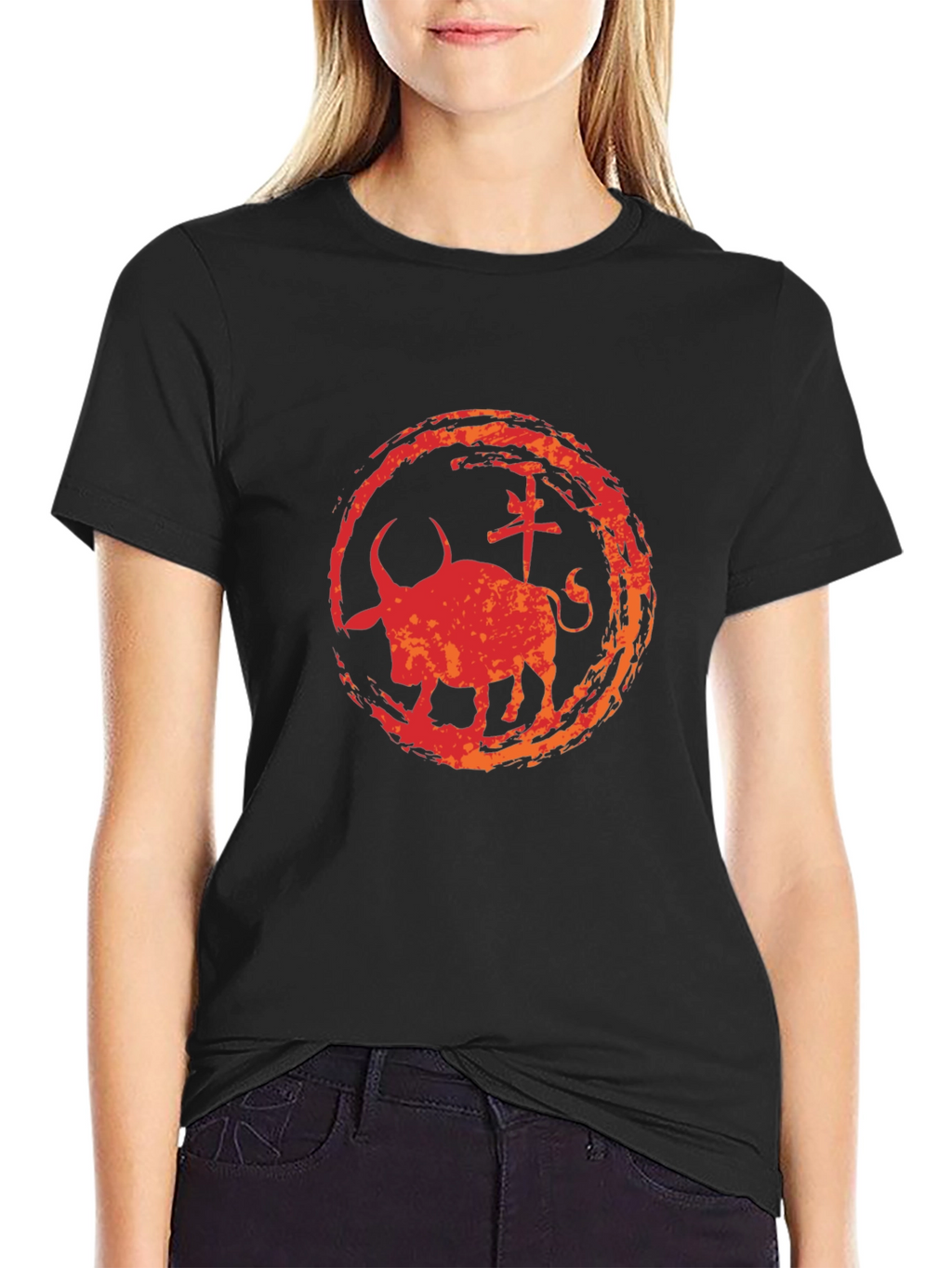 Ox Zodiac Graphic Tee - Black