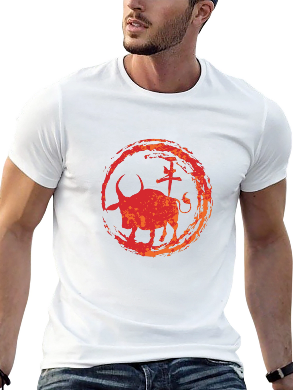 Ox Zodiac Graphic Tee - Black