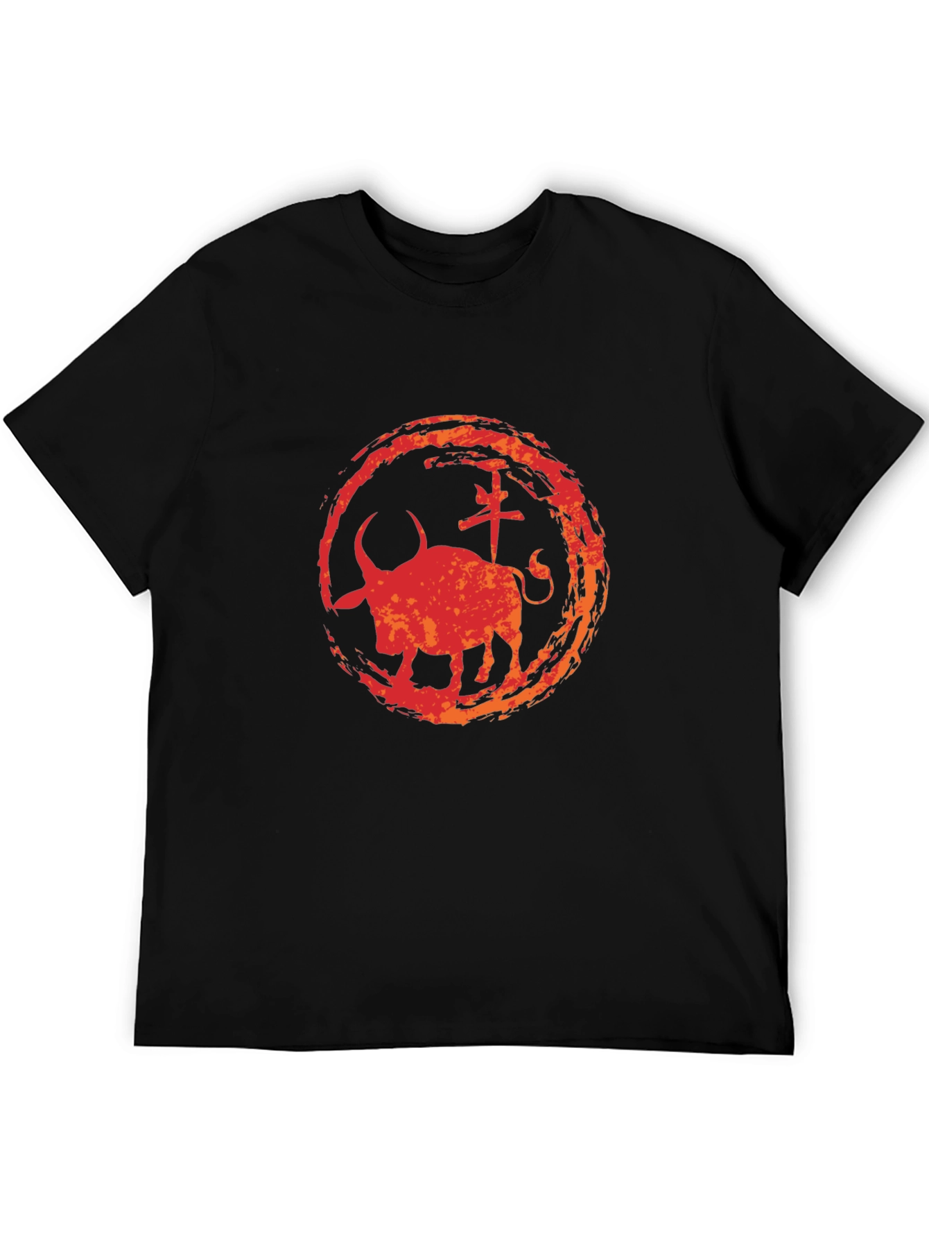 Ox Zodiac Graphic Tee - Black