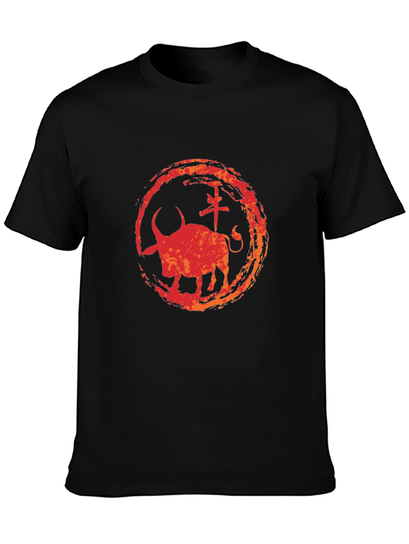 Ox Zodiac Graphic Tee - Black