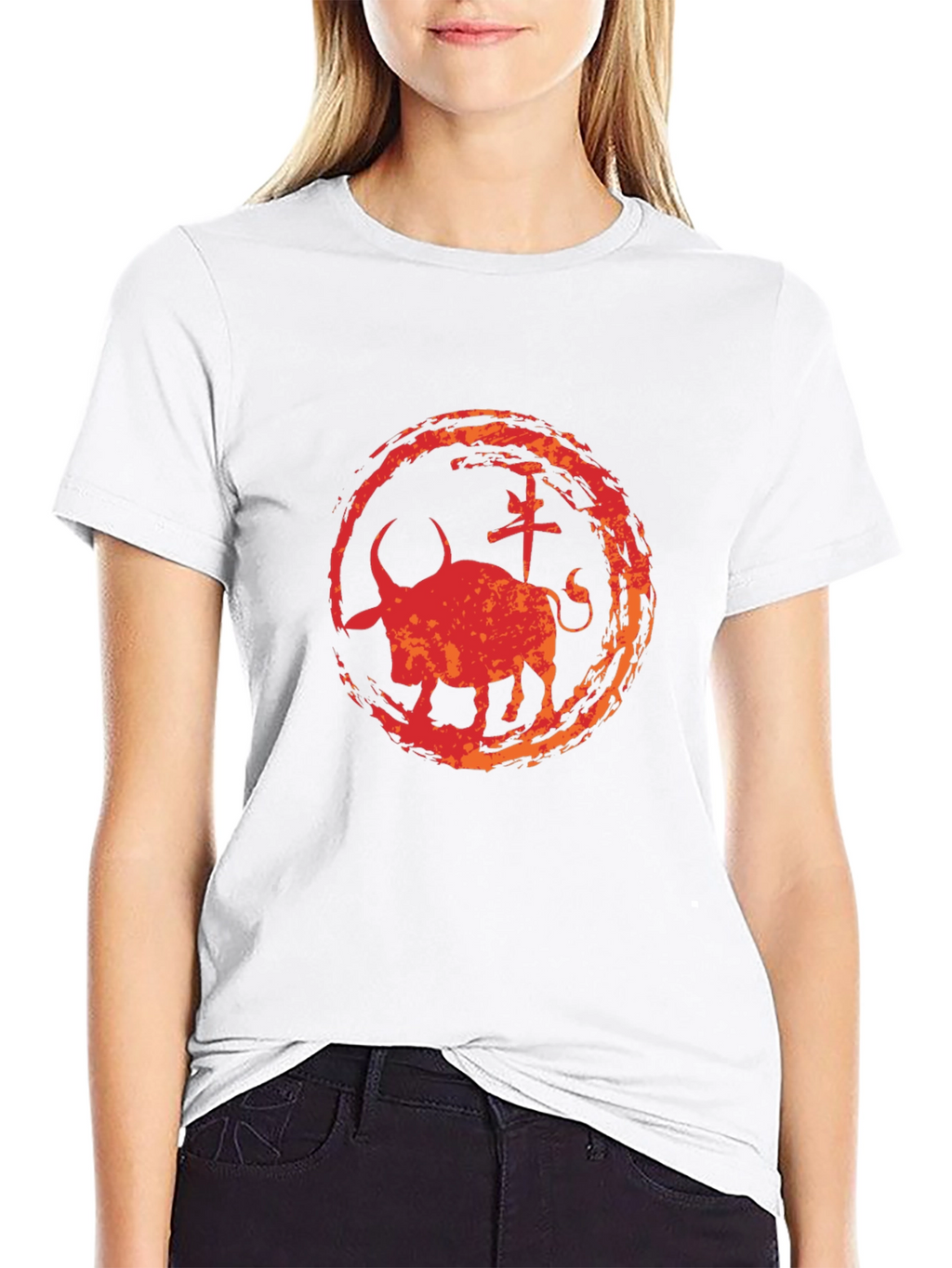 Ox Zodiac Graphic Tee - Black