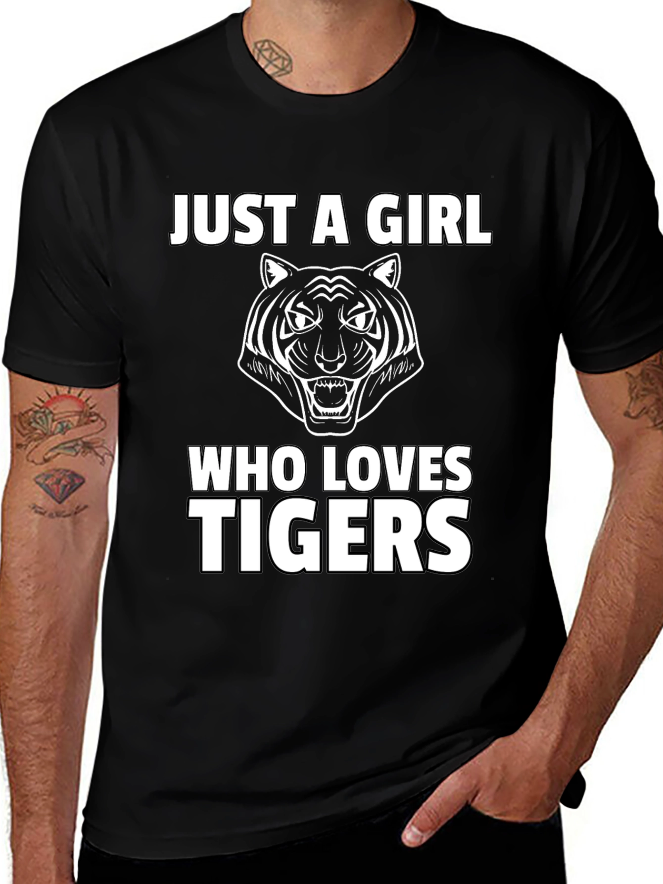 Just A Girl Who Loves Tigers Graphic Tee