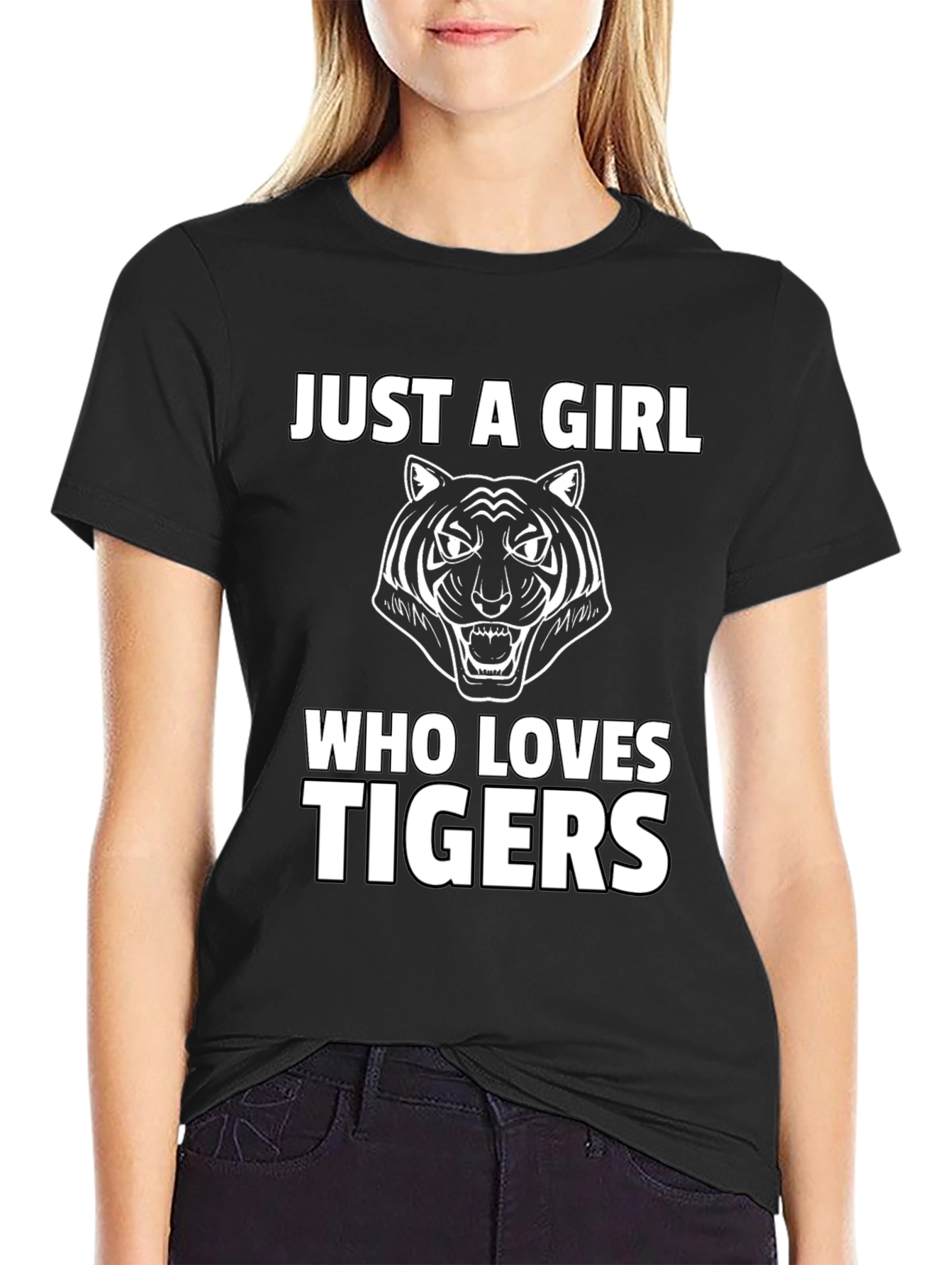 Just A Girl Who Loves Tigers Graphic Tee