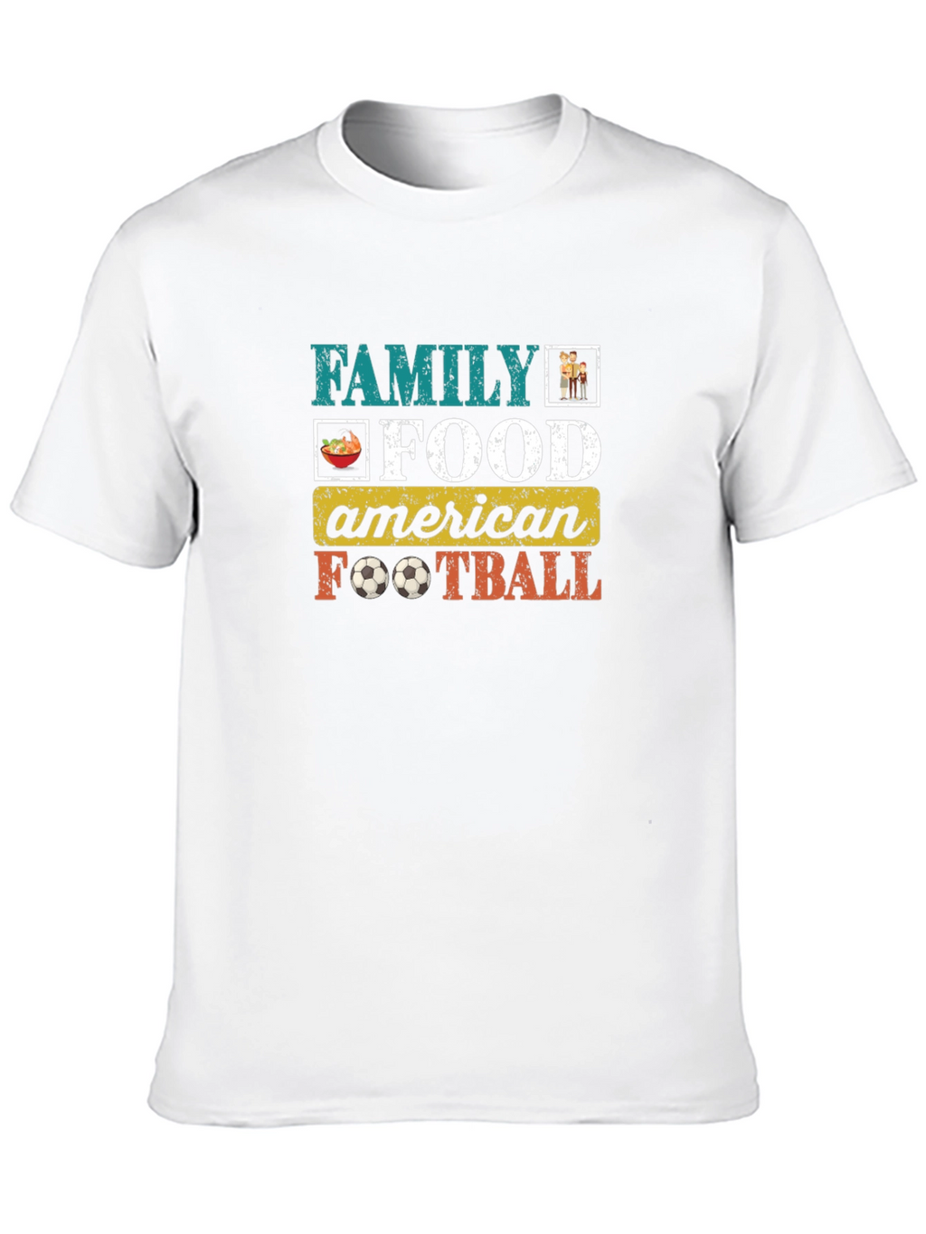 Family Food American Football Graphic T-Shirt