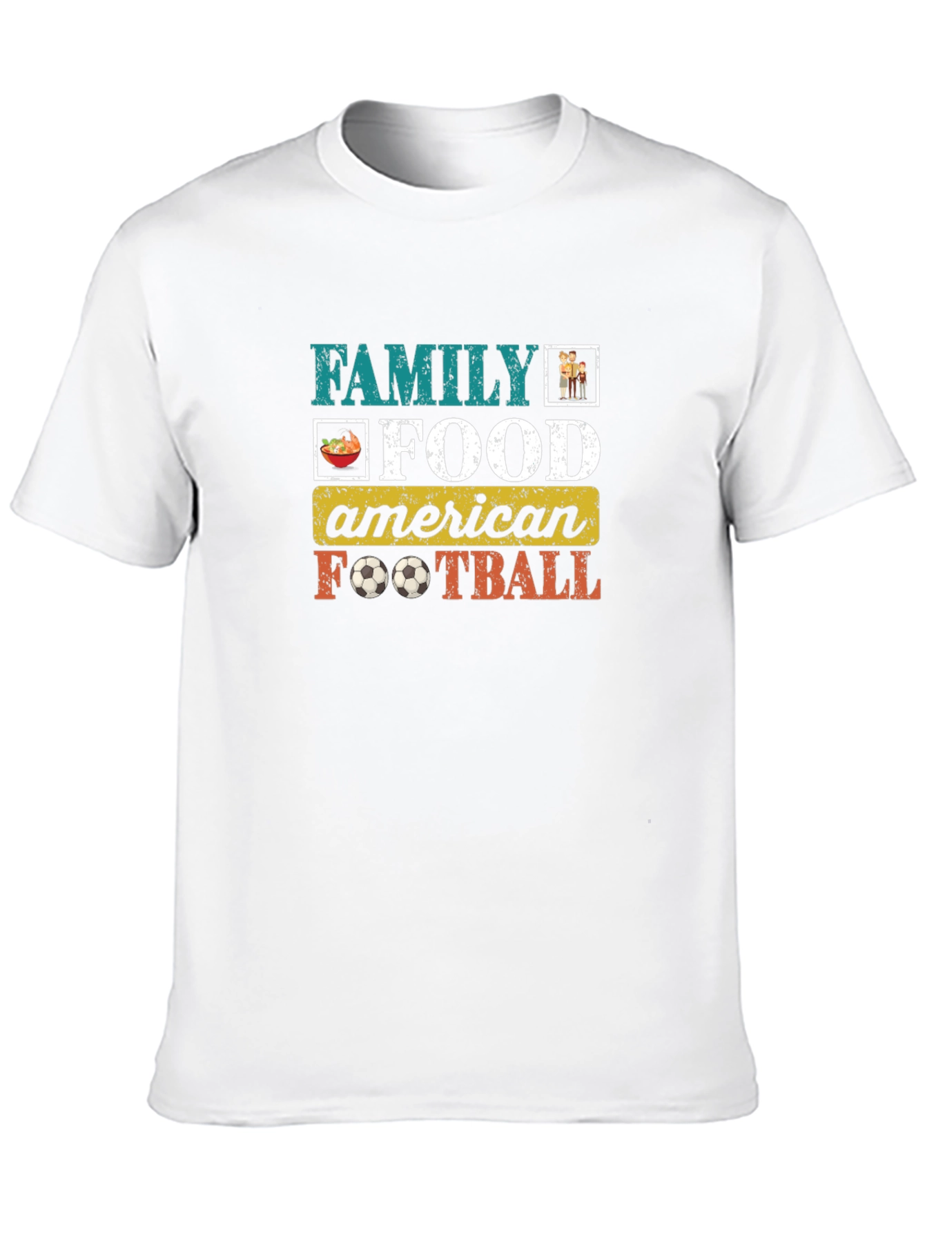 Family Food American Football Graphic T-Shirt
