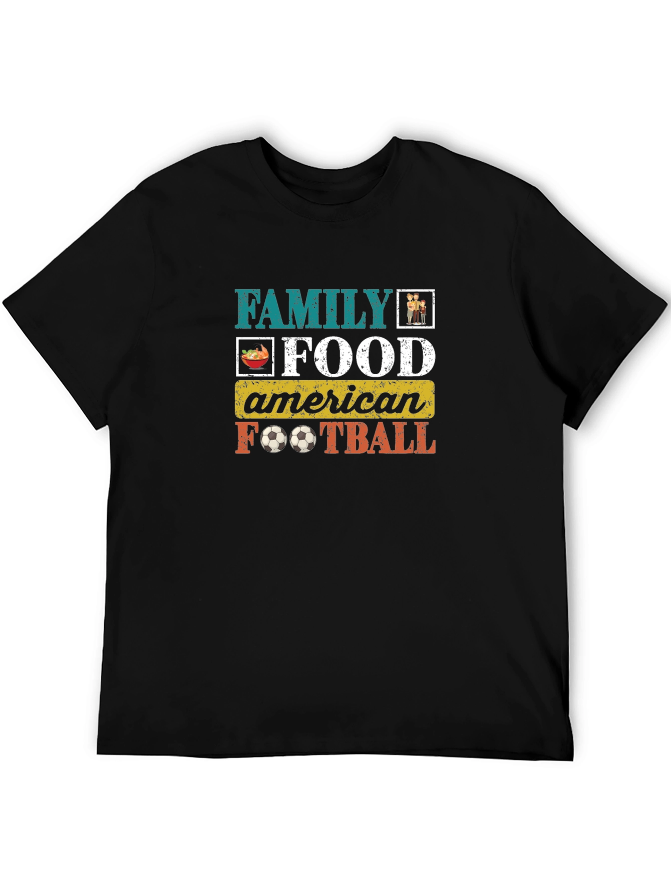 Family Food American Football Graphic T-Shirt