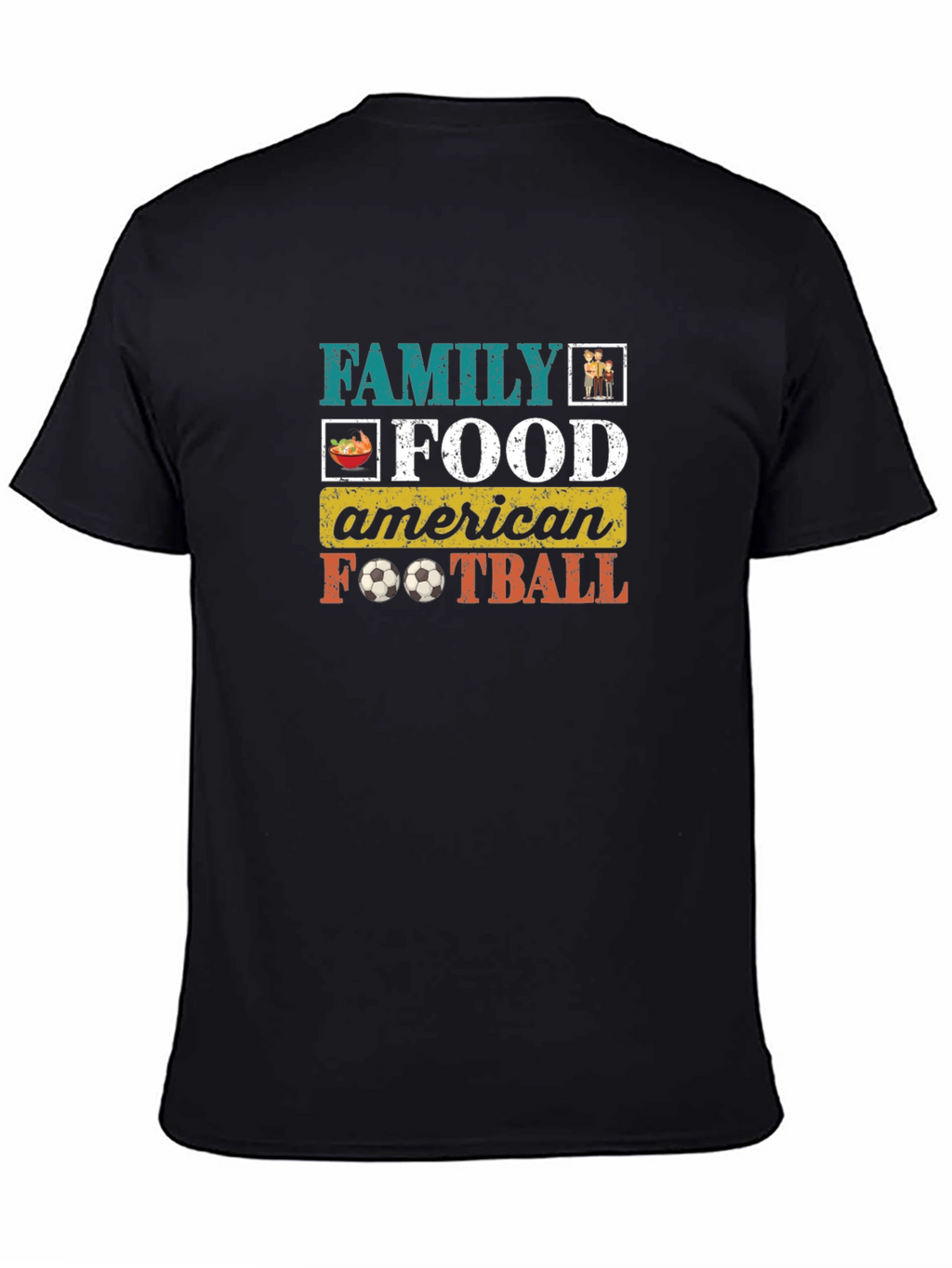 Family Food American Football Graphic T-Shirt