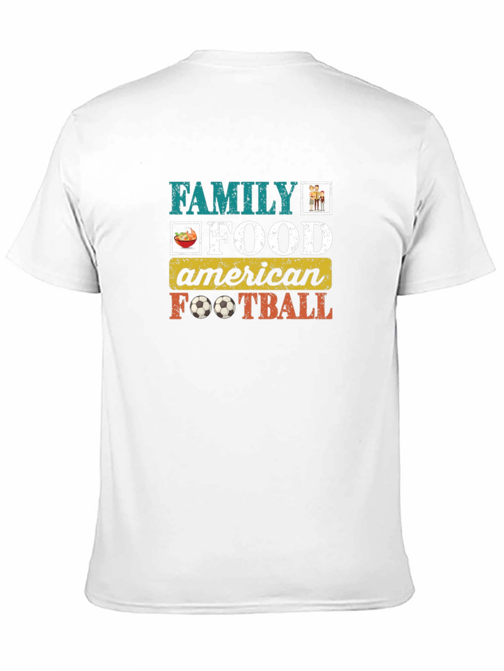 Family Food American Football Graphic T-Shirt