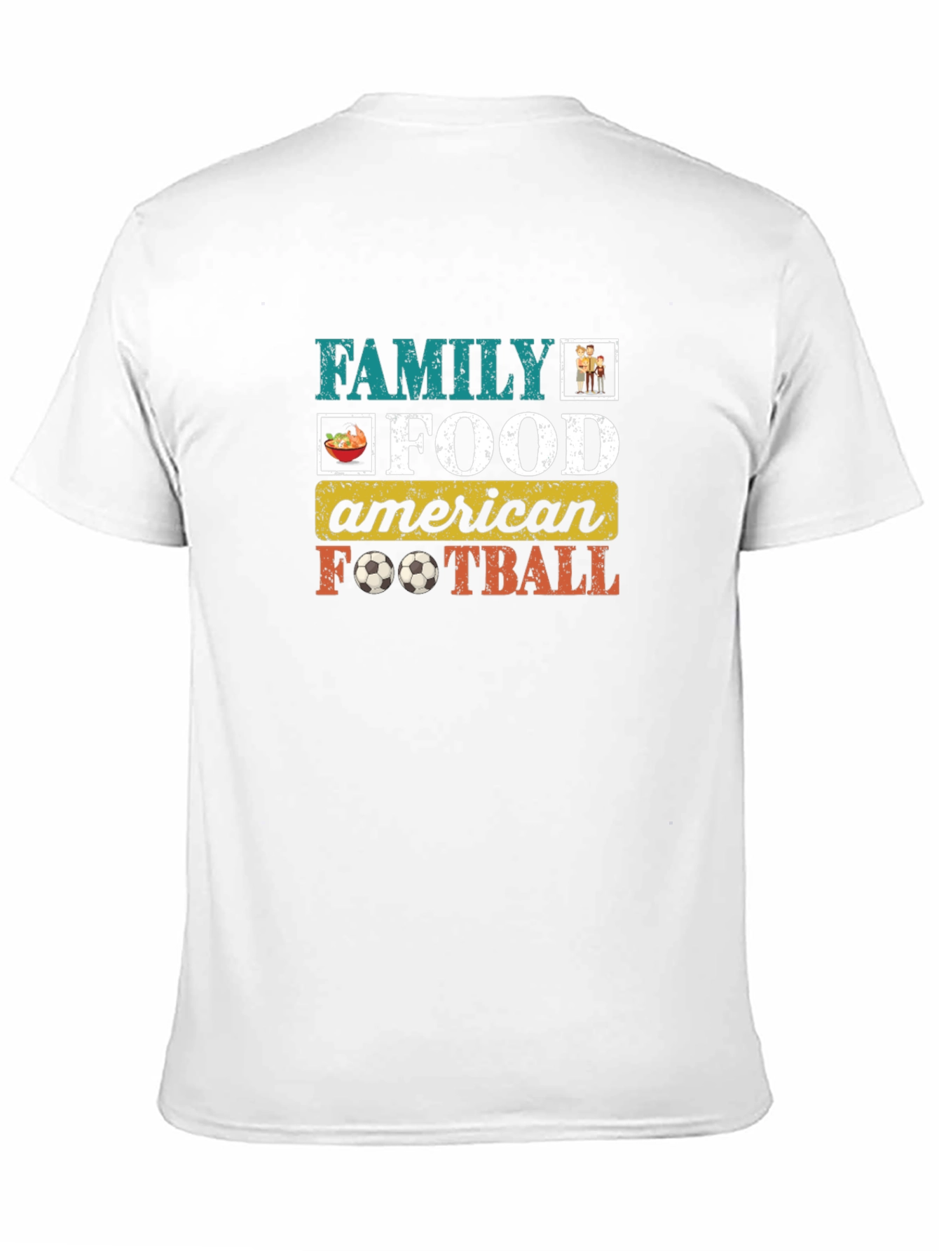 Family Food American Football Graphic T-Shirt
